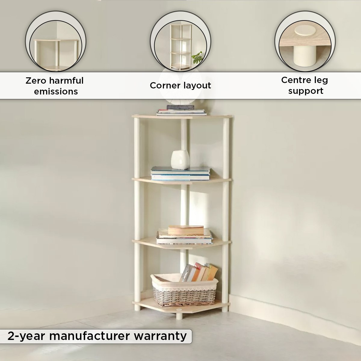 رف ركني 4 طوابق من بيج-hbxfurniture-office-bookcases-image-4