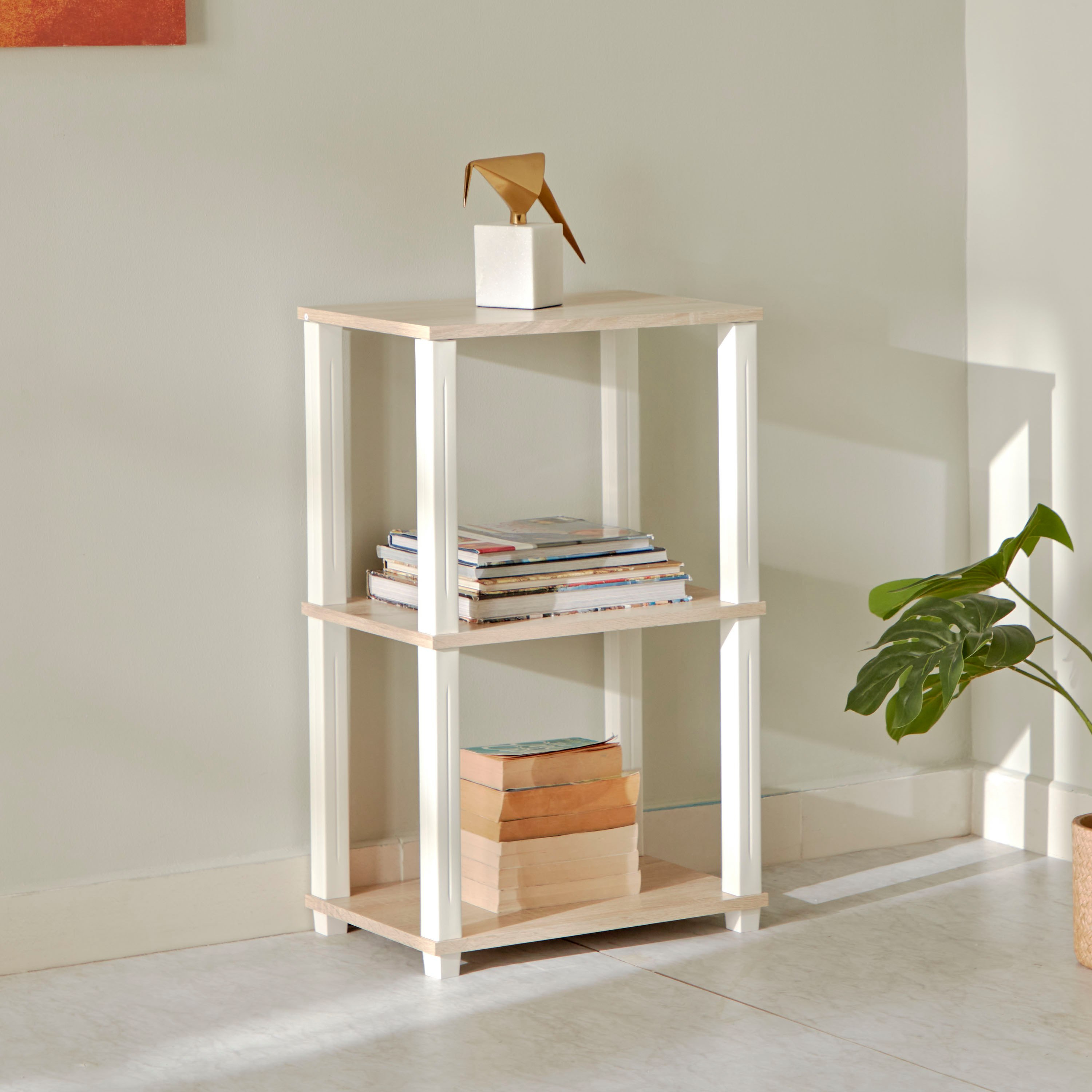 رف مستطيل 3 طوابق من بيج-hbxfurniture-office-bookcases-image-1