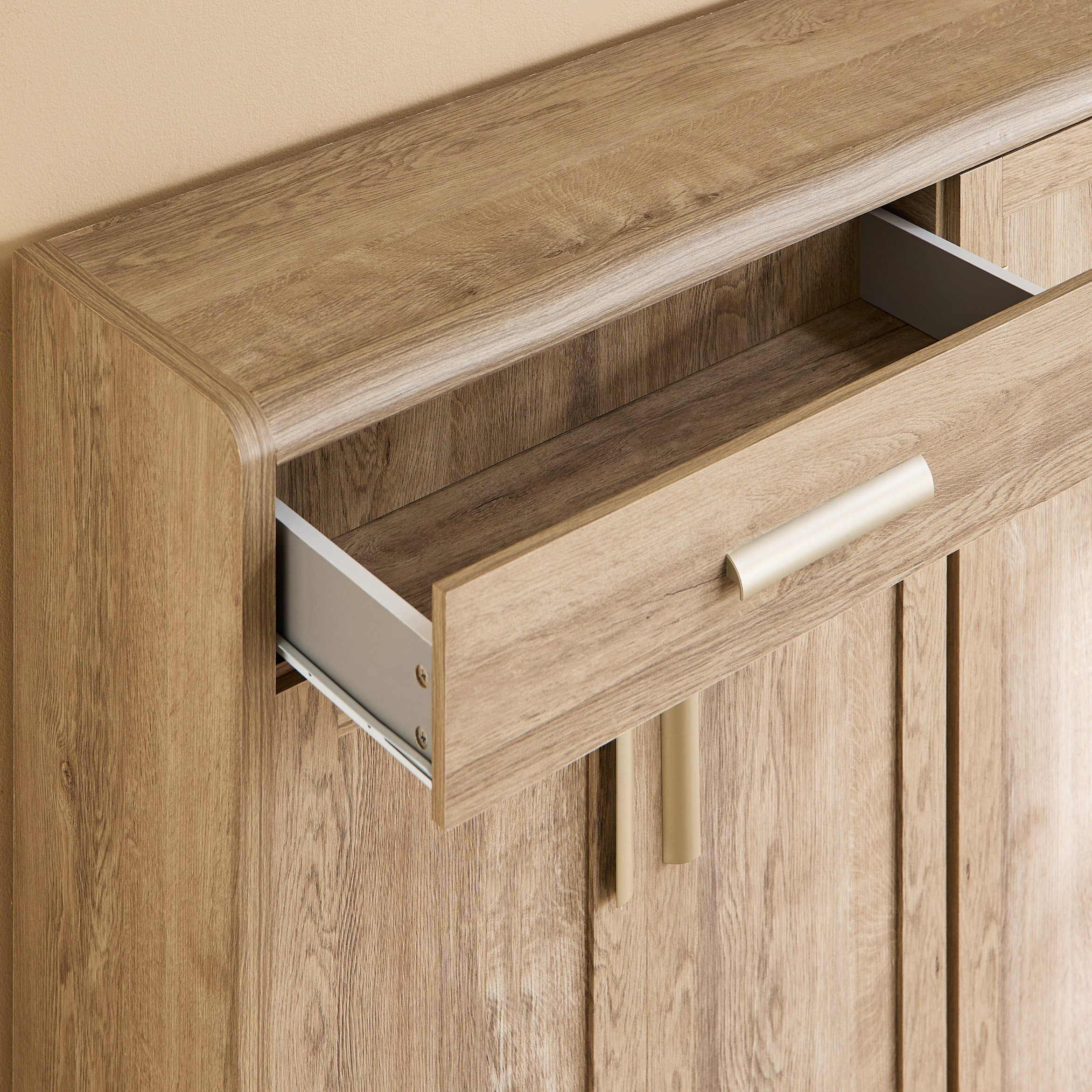 Curvy 20-Pair Shoe Cabinet with 3 Doors and 1 Drawer-hbxbedroom-shoecabinetsandracks-image-5