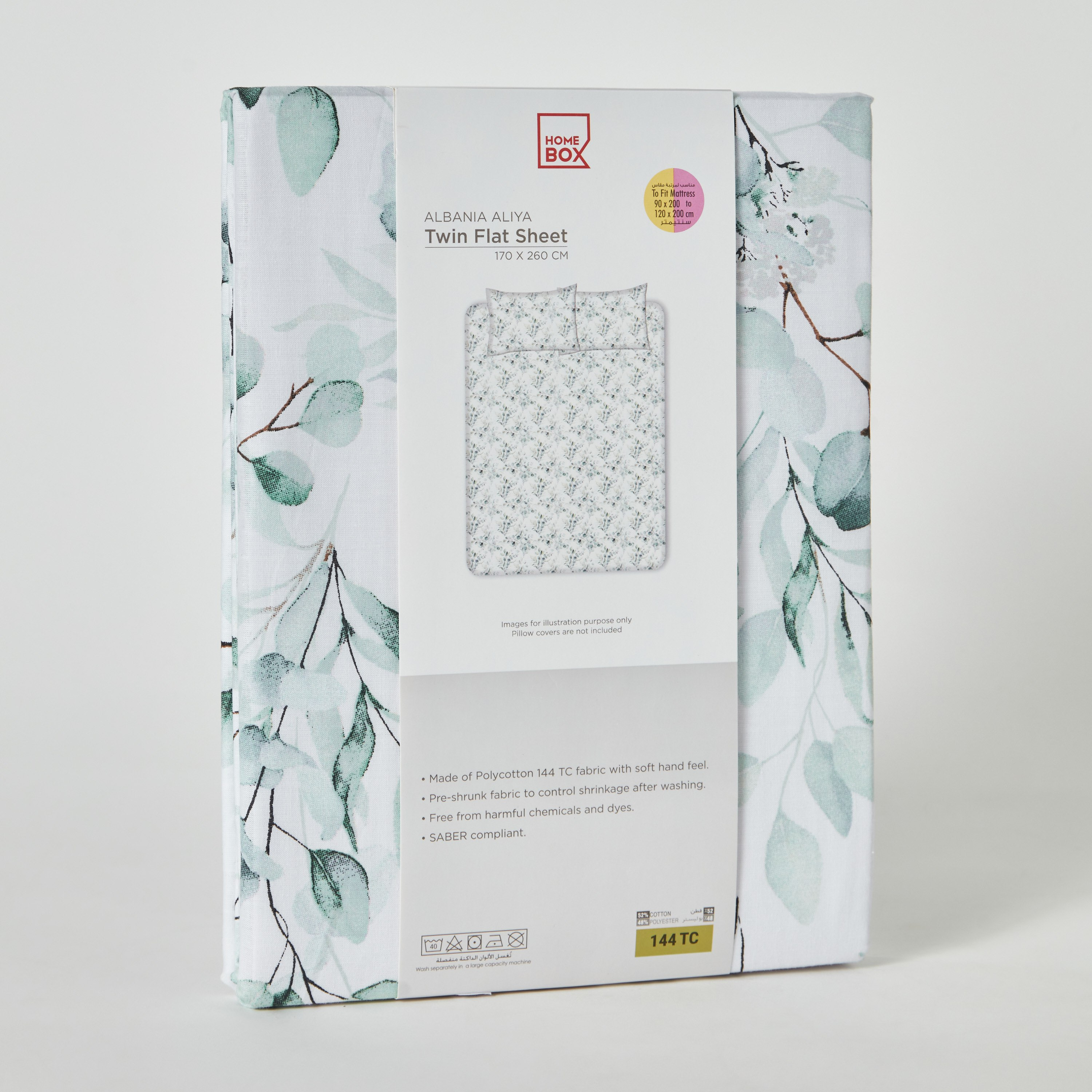 Albania Aliya Twin Polycotton Flat Sheet - 170x260 cm-hbxhomeware-hbxbedroom-image-7