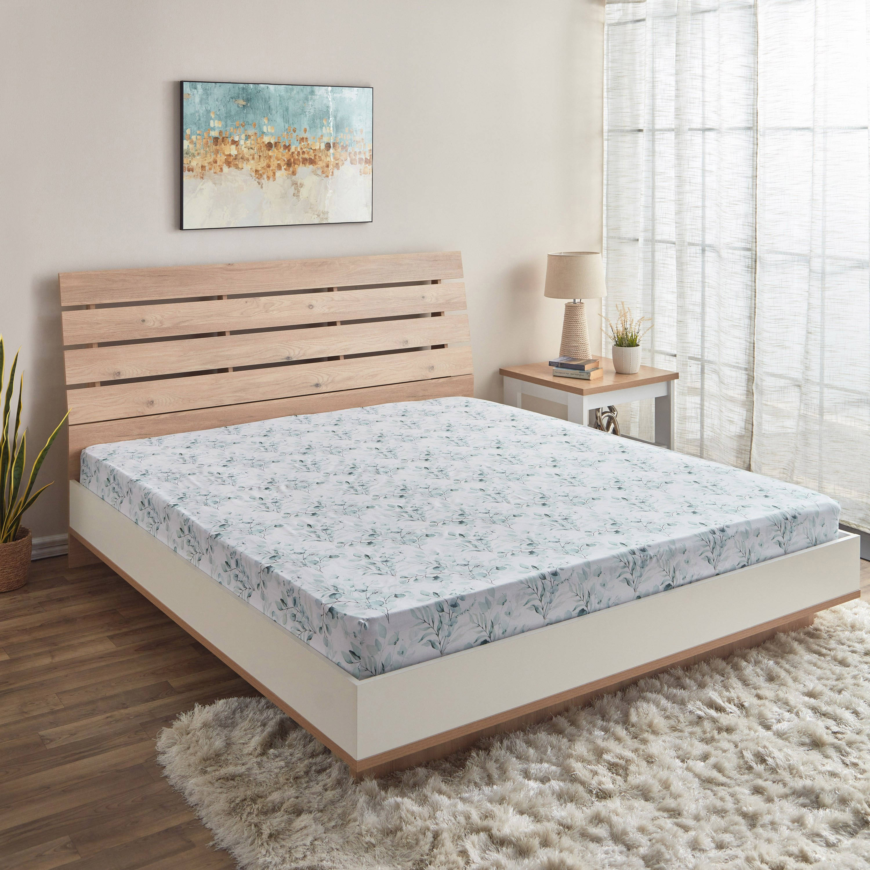 شرشف مسطح كينج بولي قطن من ألبانيا أليا - 240x260 سم-hbxhomeware-hbxbedroom-image-1