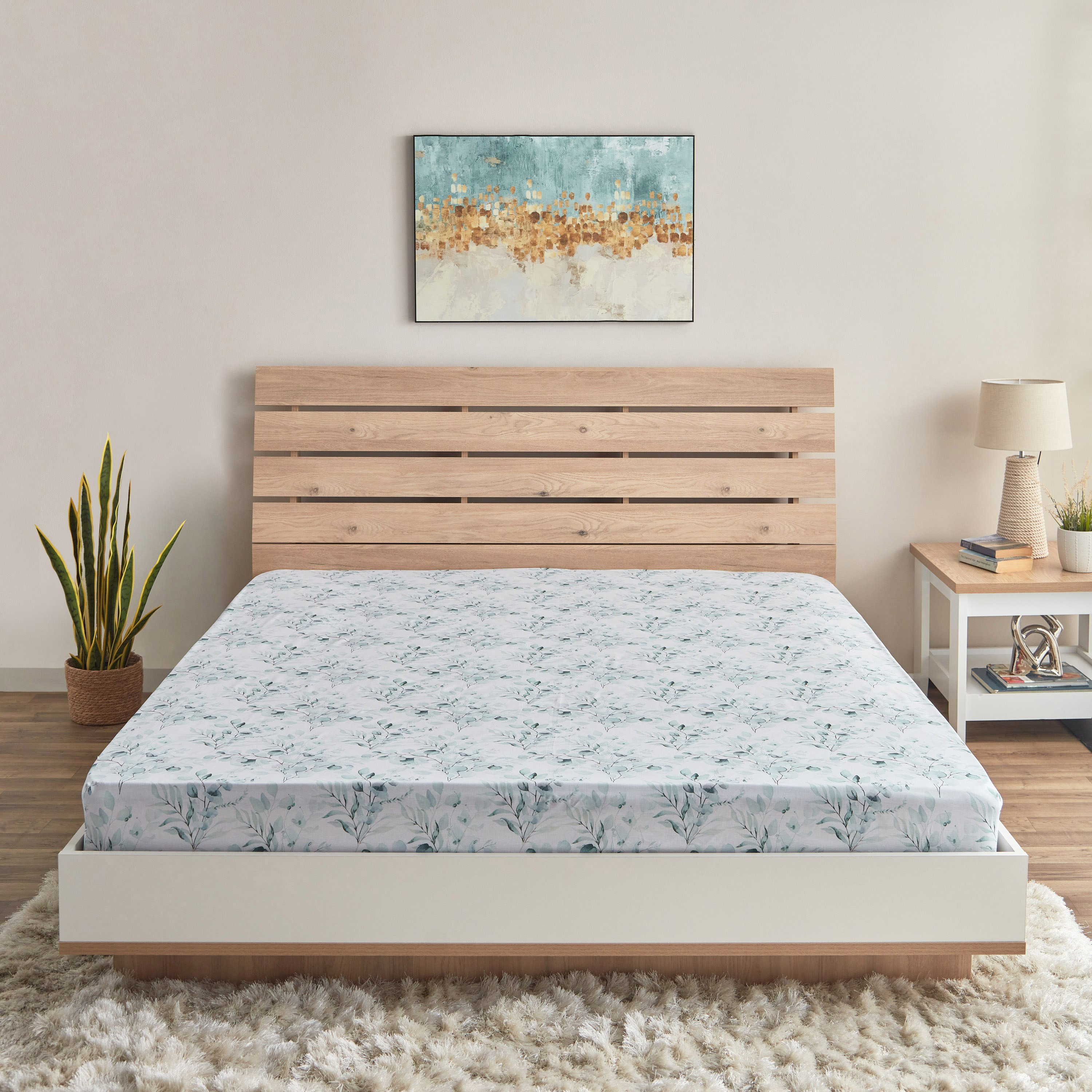 شرشف مسطح كينج بولي قطن من ألبانيا أليا - 240x260 سم-hbxhomeware-hbxbedroom-image-2
