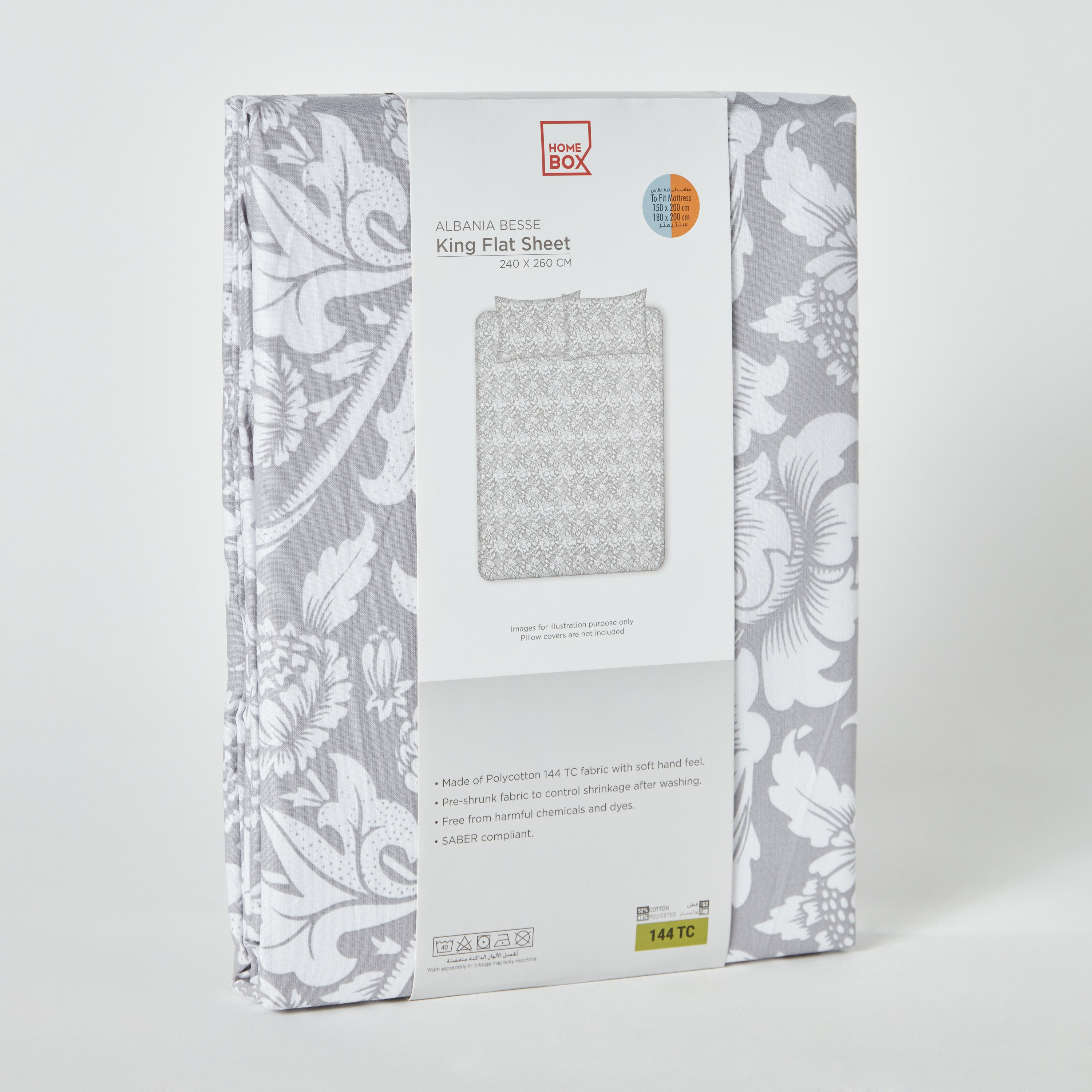 Albania Besse King Polycotton Flat Sheet - 240x260 cm-hbxhomeware-hbxbedroom-image-7