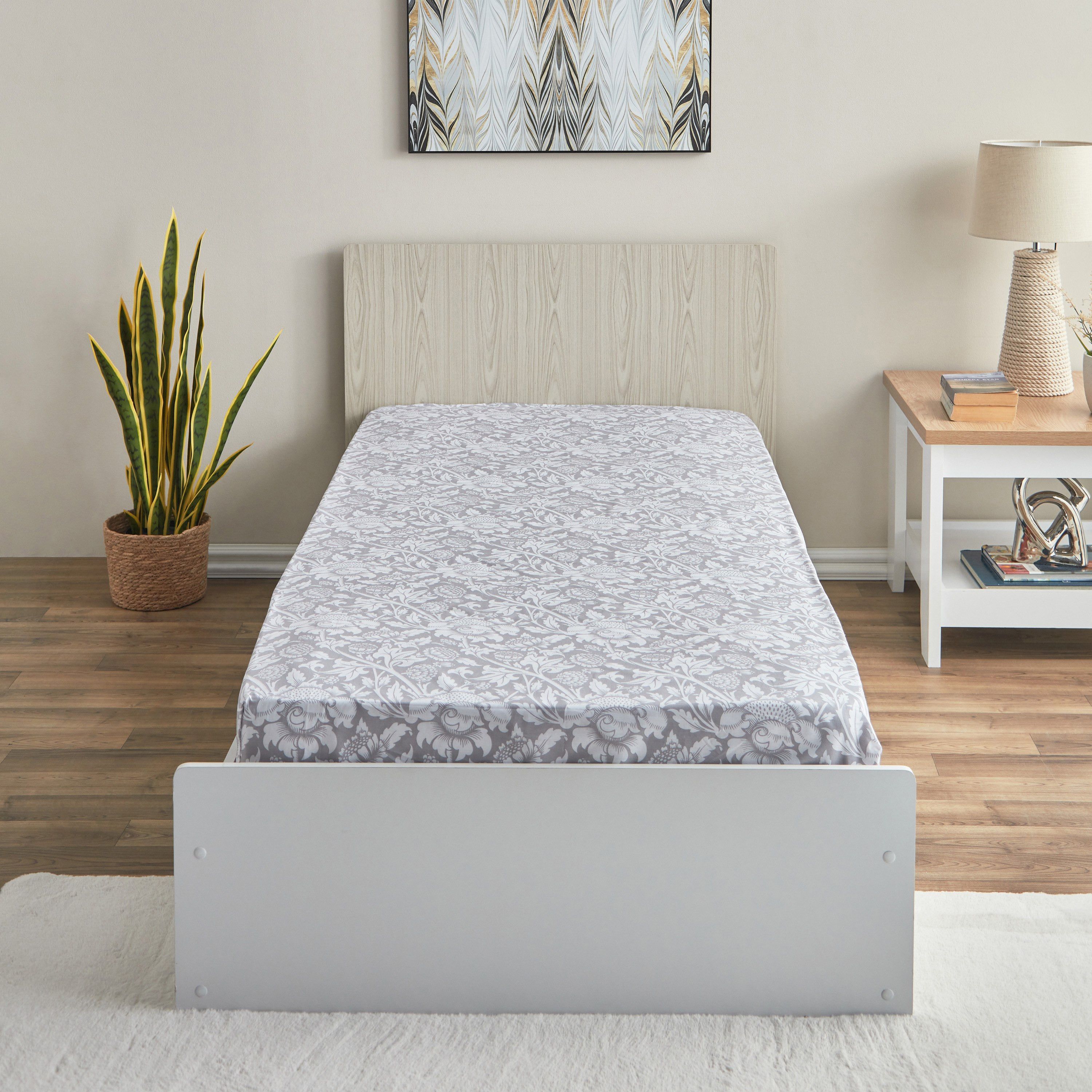 شرشف مطاطي فردي بولي قطن من ألبانيا - 90x200+25 سم-hbxhomeware-hbxbedroom-image-2
