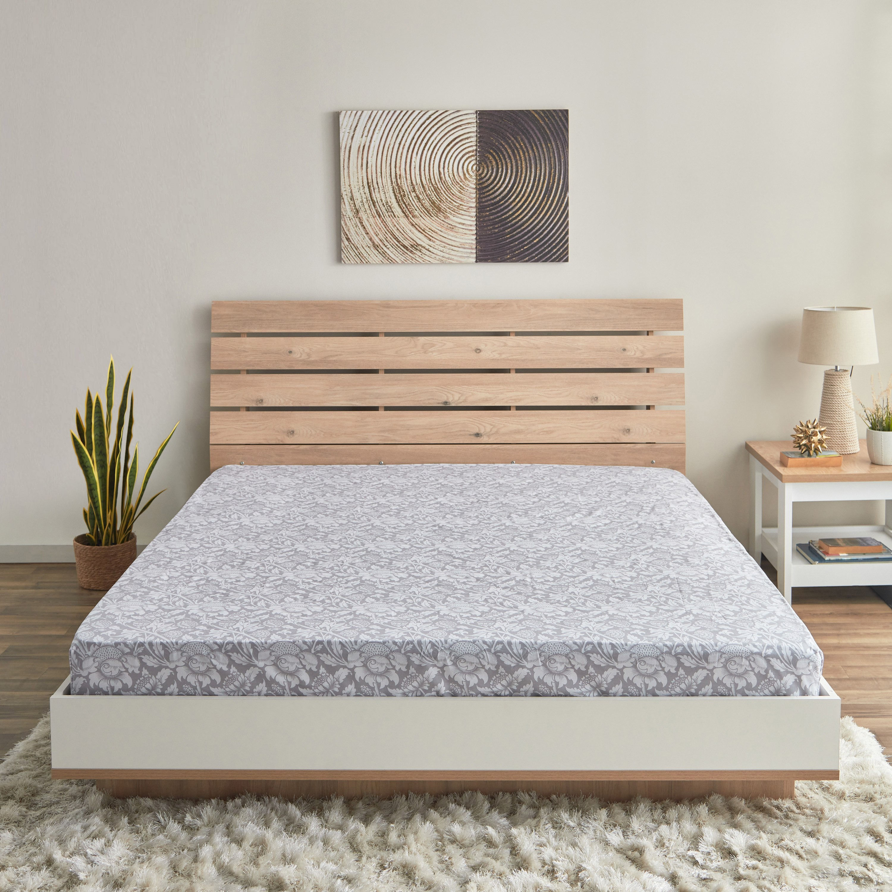شرشف مطاطي كينج بولي قطن من ألبانيا - 180x200+30 سم-hbxhomeware-hbxbedroom-image-2