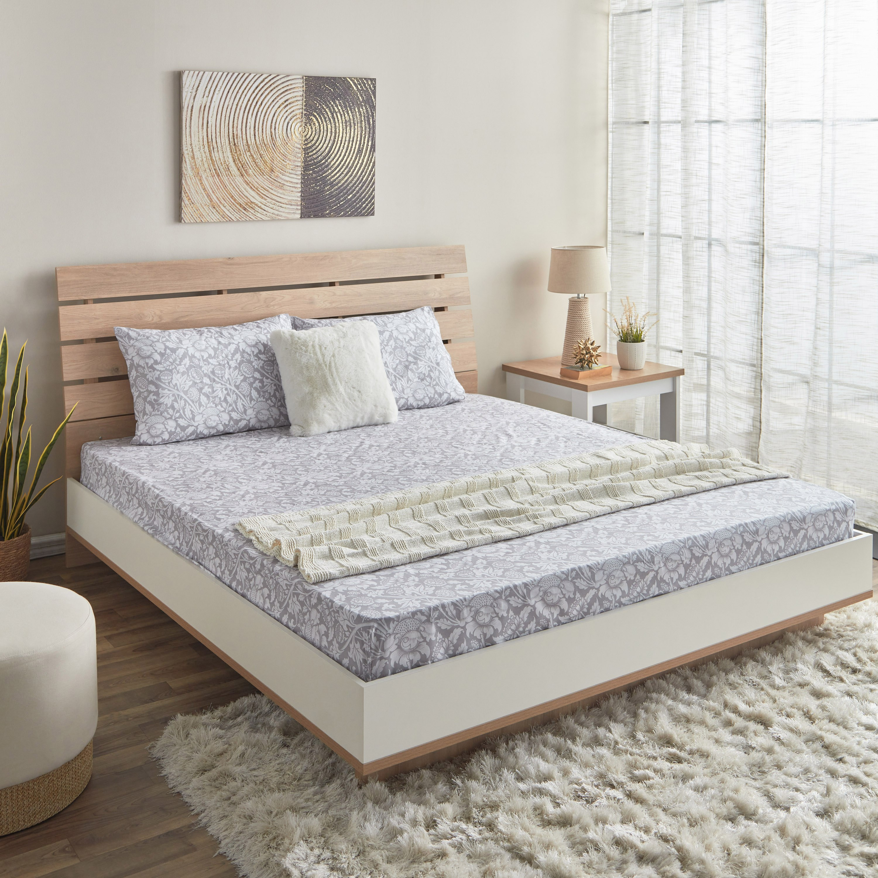 شرشف مطاطي كينج بولي قطن من ألبانيا - 180x200+30 سم-hbxhomeware-hbxbedroom-image-7