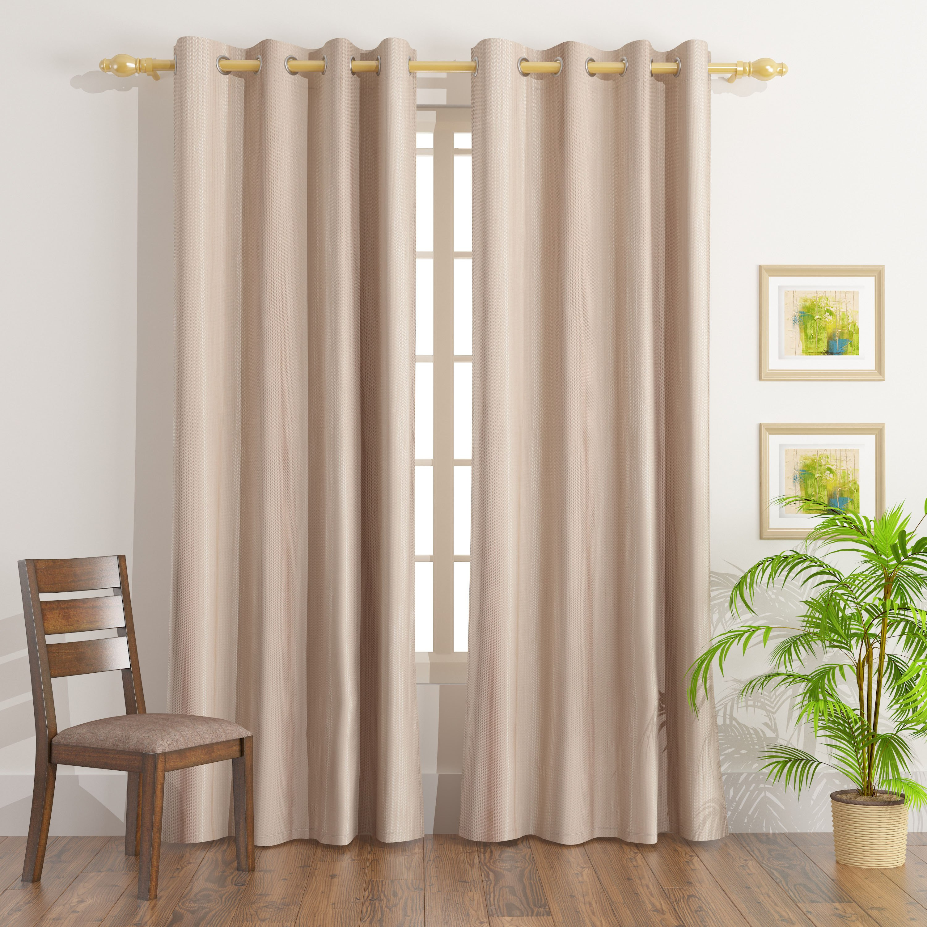 طقم ستائر شفافة قطعتين من سارة - 140x240 سم-hbxhomeware-hbxdecorandfurnishings-image-1