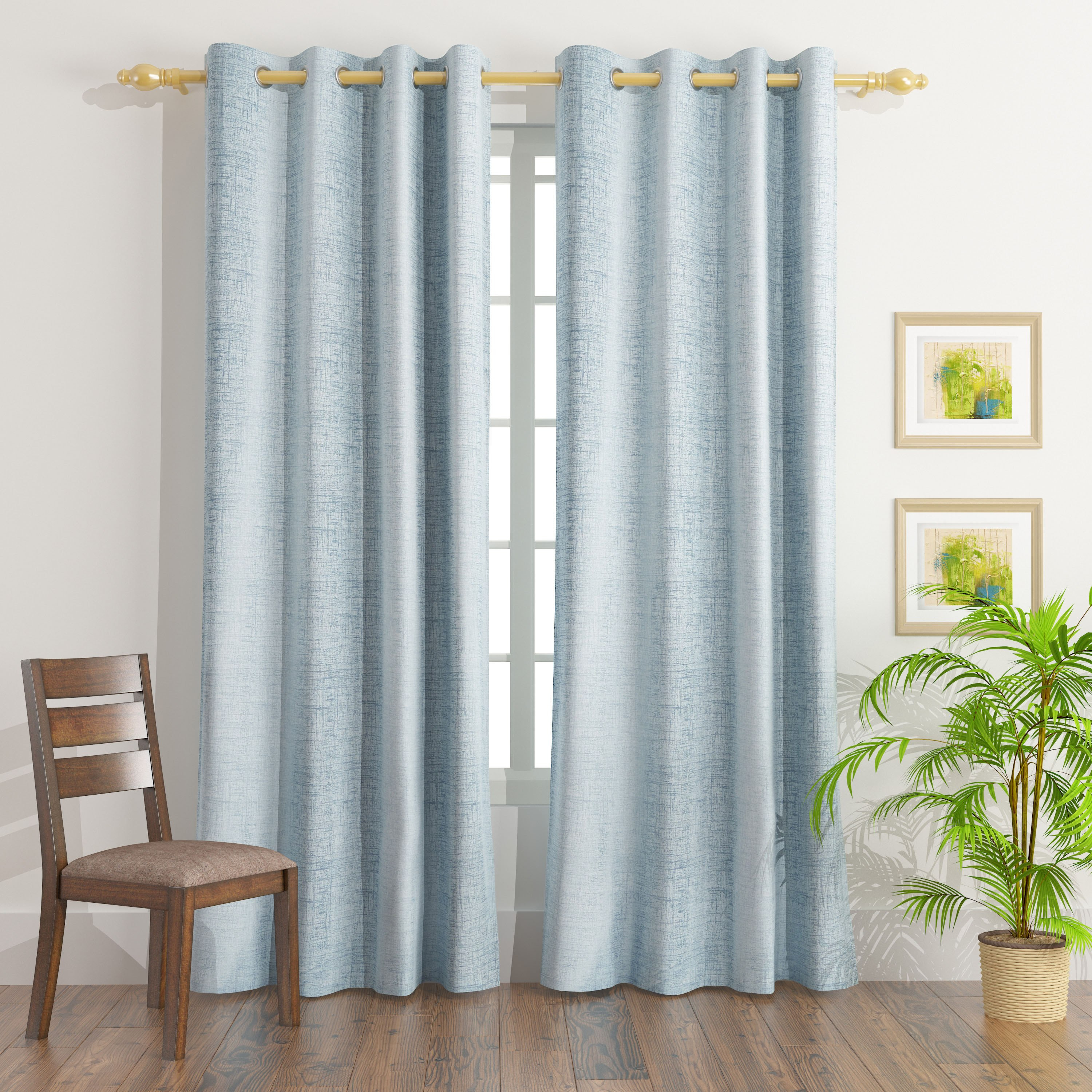 Martha 2-Piece Extra Long Jacquard Blackout Curtain Set - 140x300 cm-hbxhomeware-hbxdecorandfurnishings-image-1