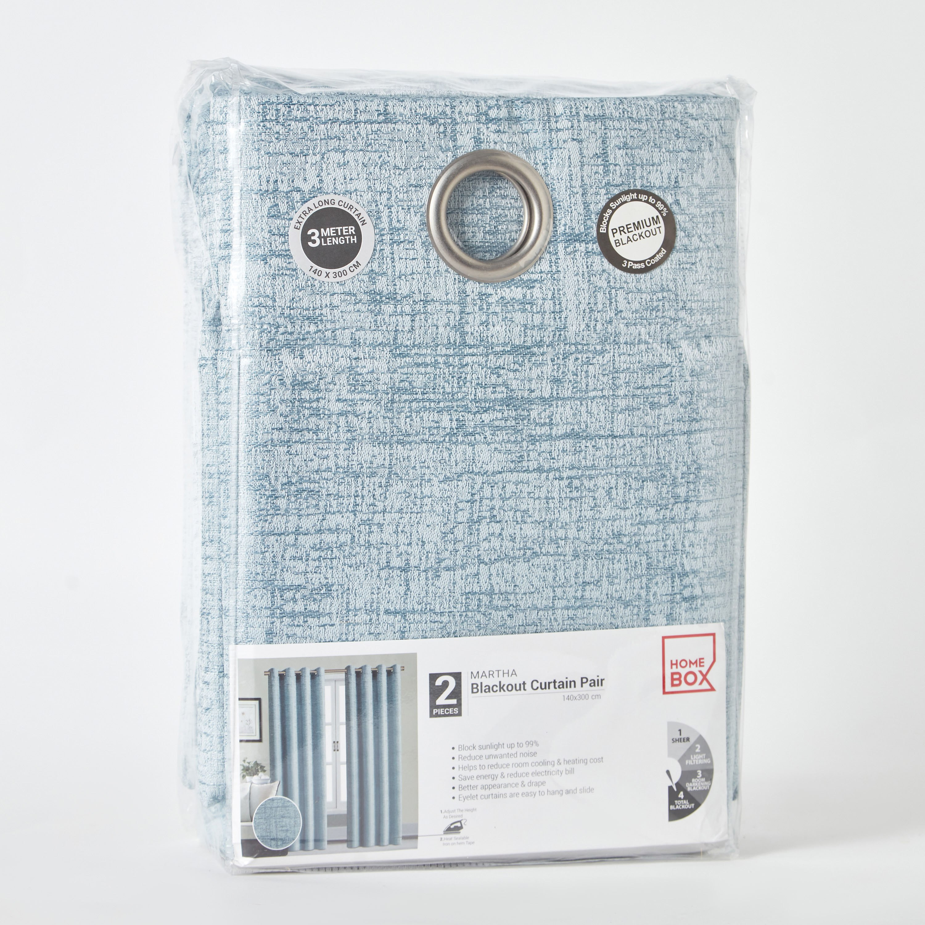 Martha 2-Piece Extra Long Jacquard Blackout Curtain Set - 140x300 cm-hbxhomeware-hbxdecorandfurnishings-image-4