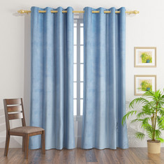 Dove 2-Piece Velvet Dimout Curtain Set - 135x300 cm