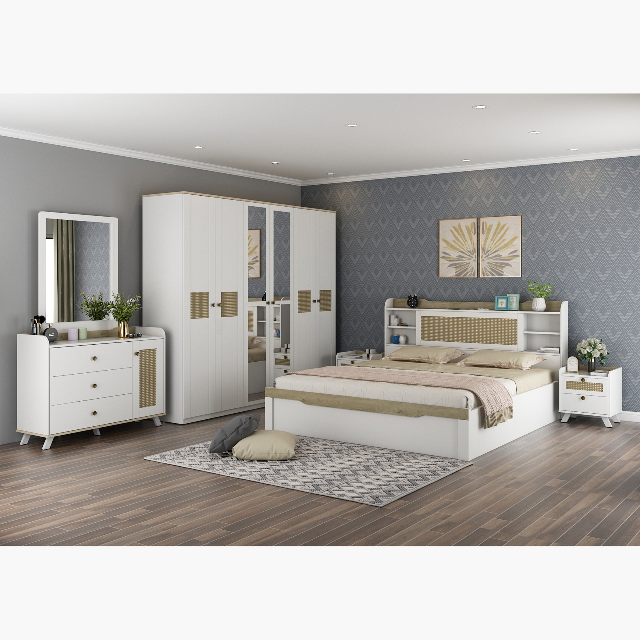 خزانة ملابس 6 أبواب بمرآة من فيوجن-hbxfurniture-wardrobes-image-7