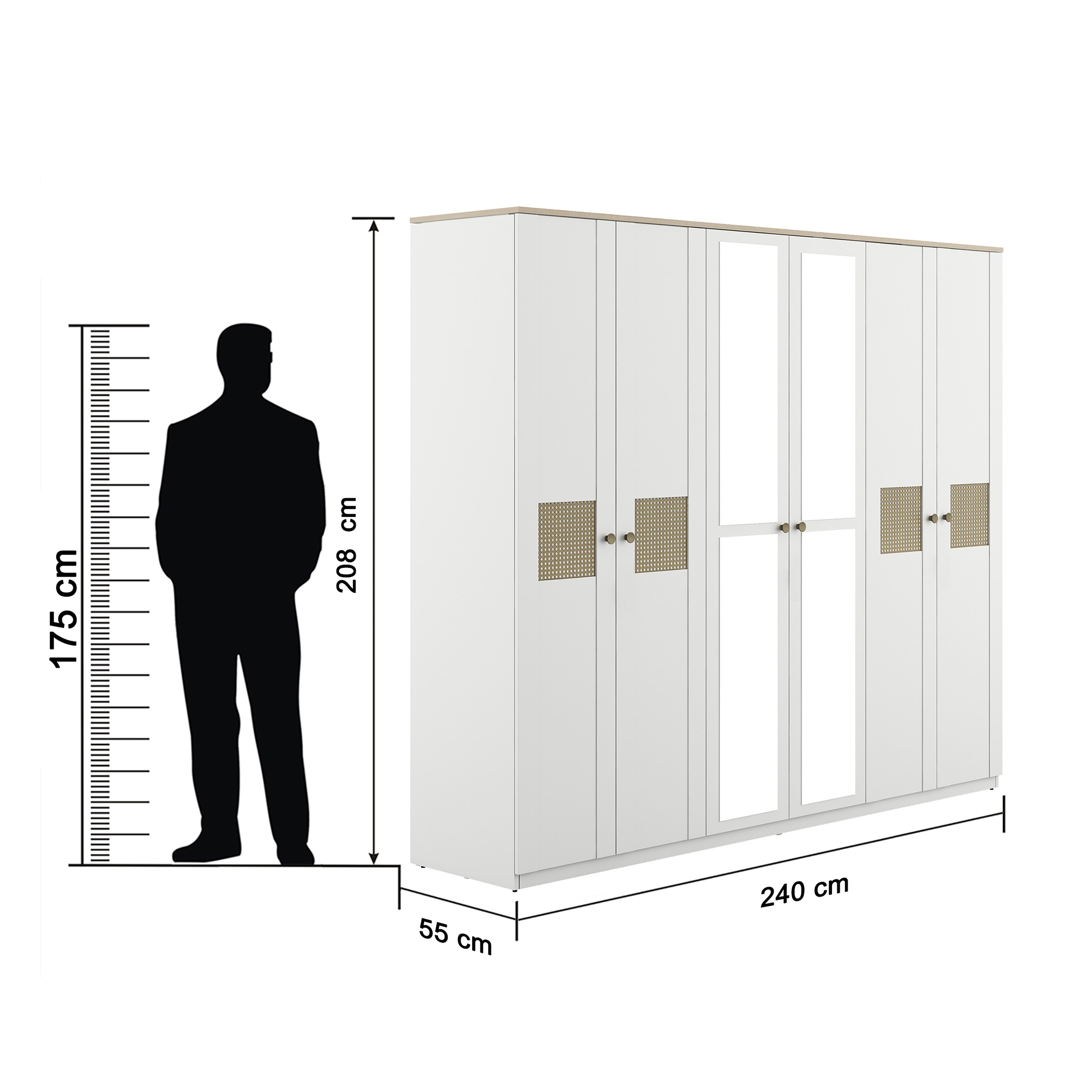 خزانة ملابس 6 أبواب بمرآة من فيوجن-hbxfurniture-wardrobes-image-8