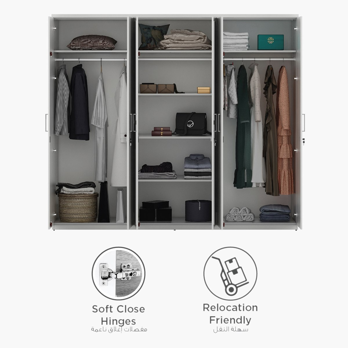 خزانة ملابس 6 أبواب بمرآة من فيليب-hbxfurniture-wardrobes-image-4