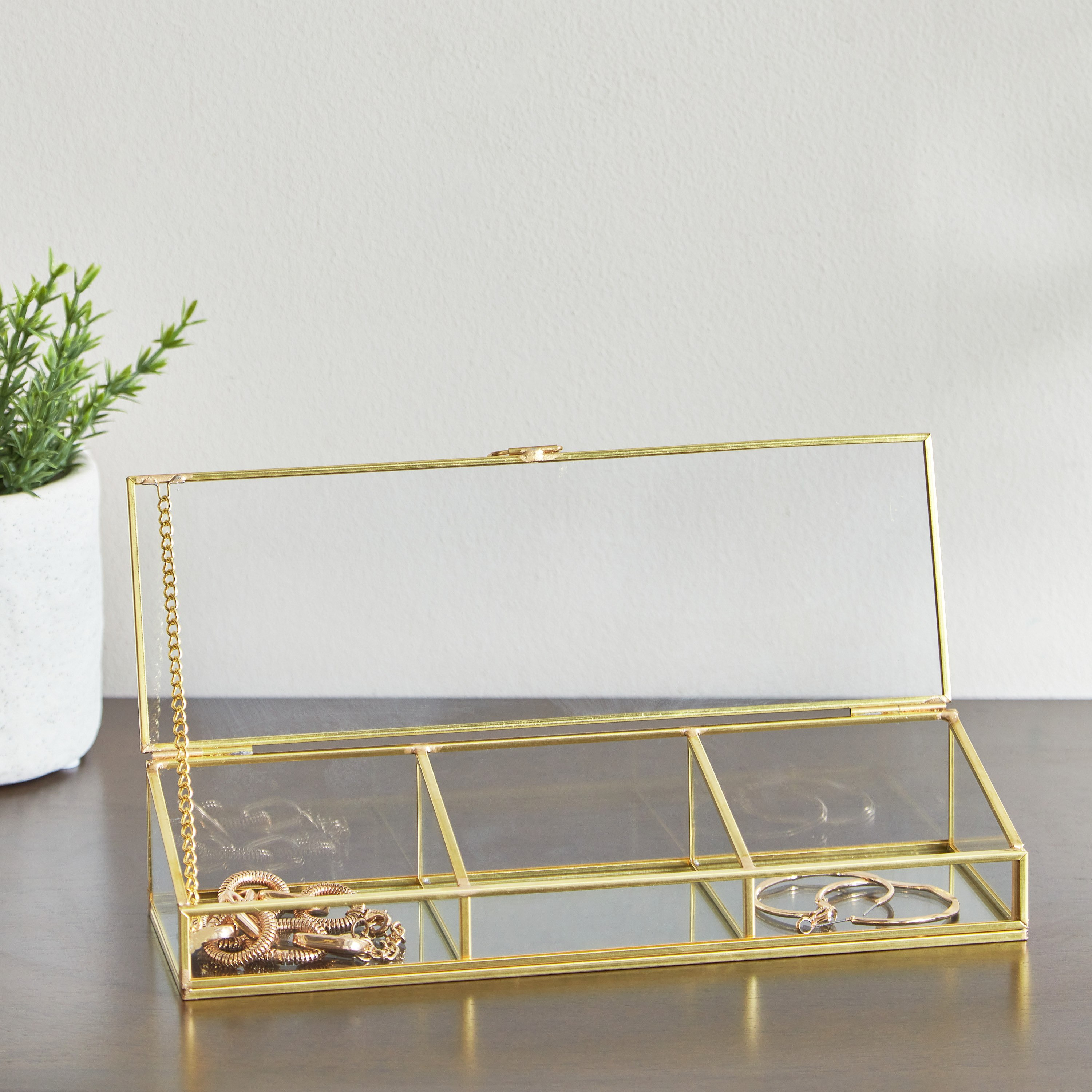صندوق اكسسوارات معدني بغطاء من فيريتي - 25x8x5 سم-hbxdecorandfurnishings-homeaccessories-storage-image-1