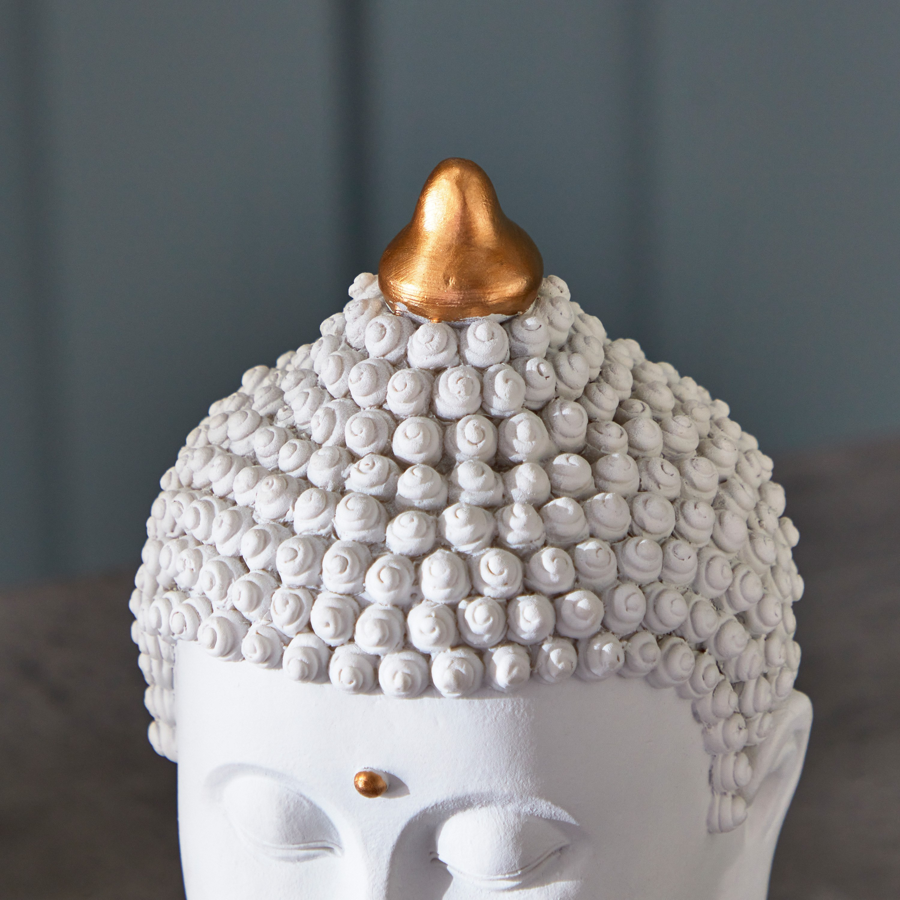 Holly Buddha Face Polyresin Figurine - 11.5x11.5x22 cm-hbxhomeware-homedecor-figurinesandornaments-image-4