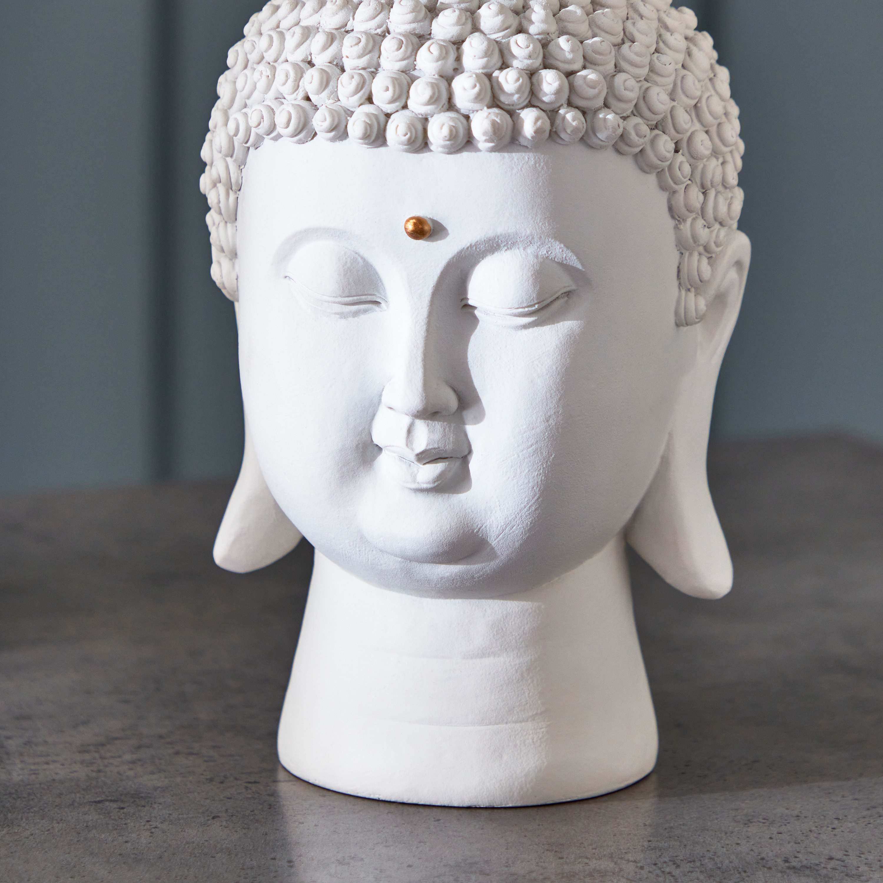 Holly Buddha Face Polyresin Figurine - 11.5x11.5x22 cm-hbxhomeware-homedecor-figurinesandornaments-image-5