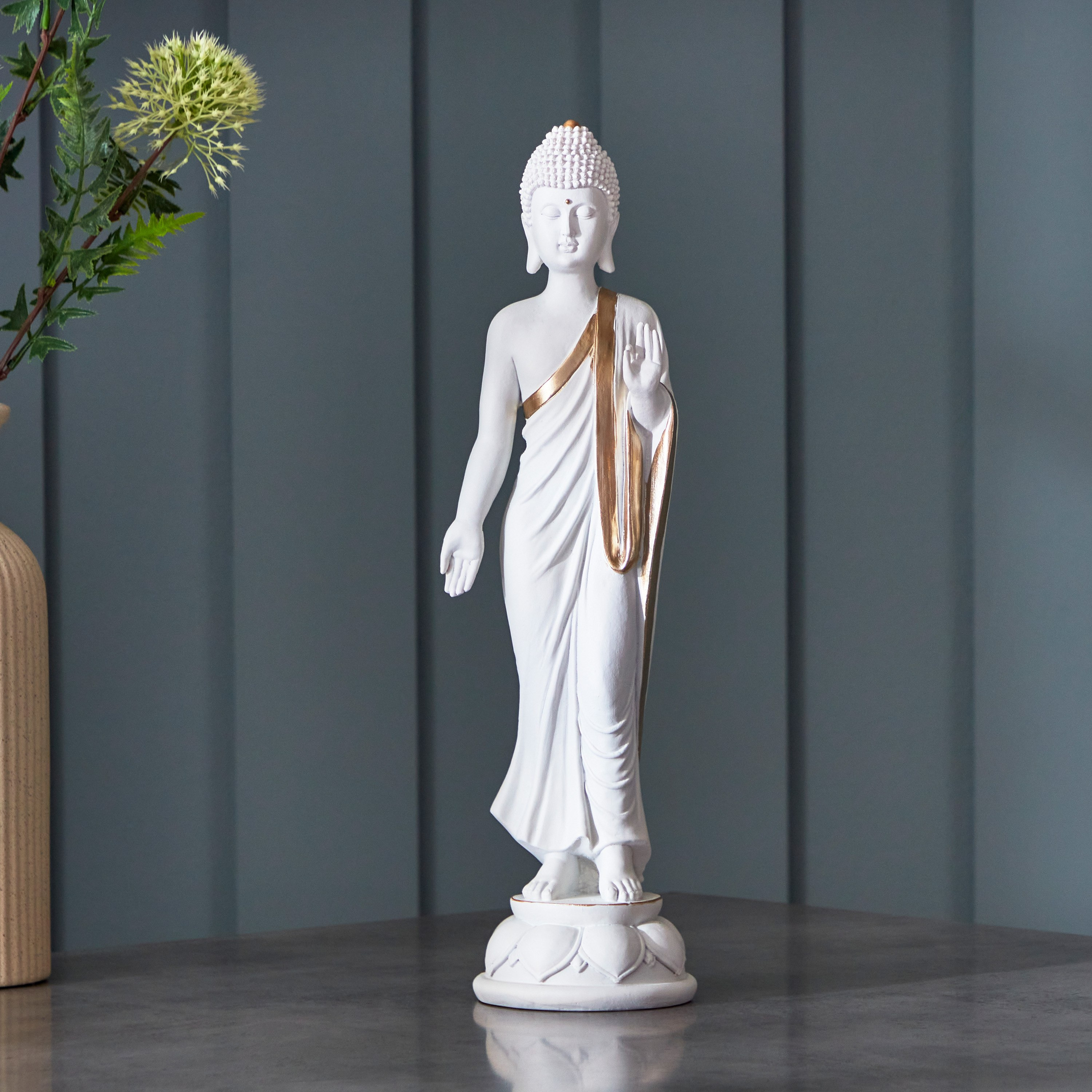 تمثال بوذا بوليريسين من هولي - 12.5×10×40 سم-hbxhomeware-homedecor-figurinesandornaments-image-2