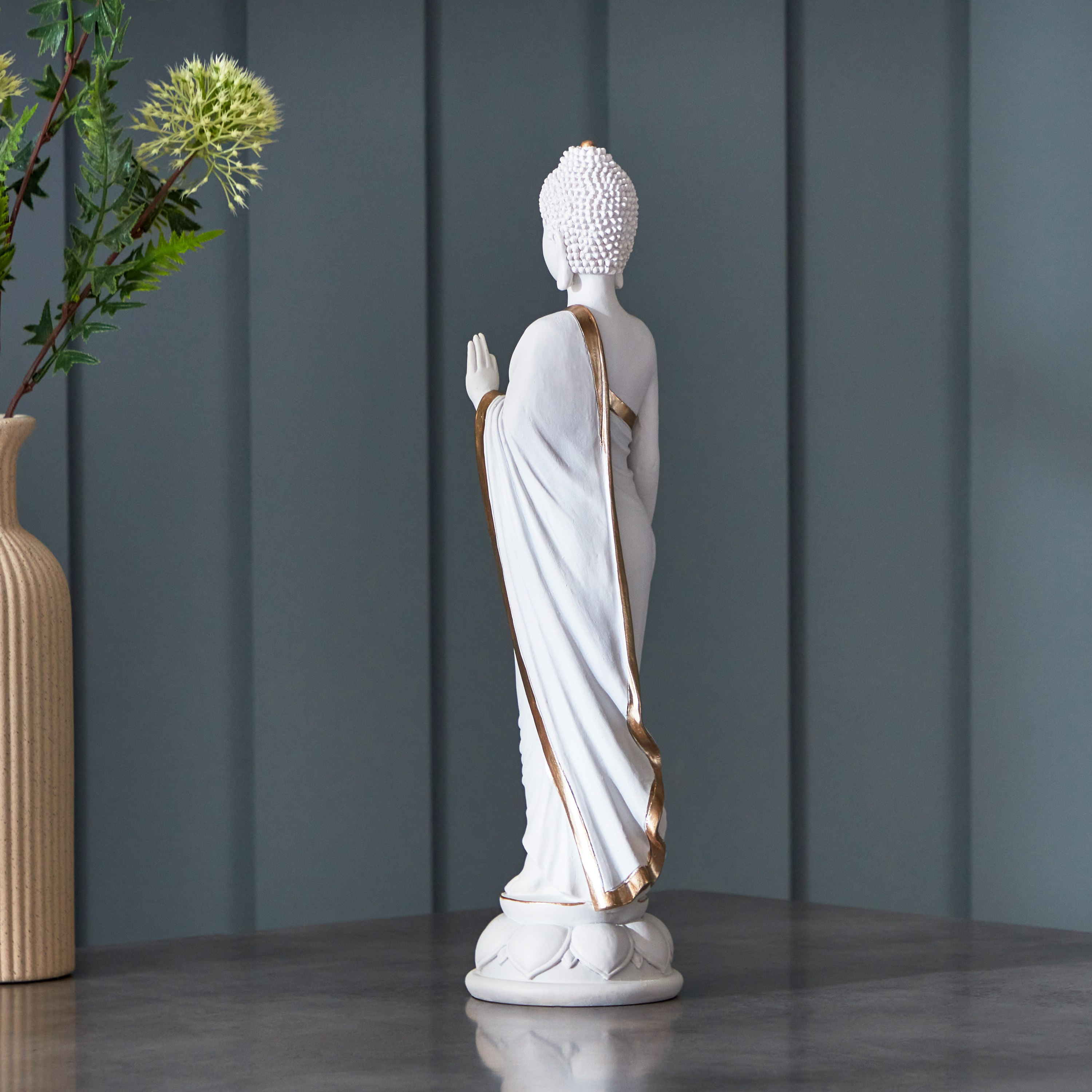 تمثال بوذا بوليريسين من هولي - 12.5×10×40 سم-hbxhomeware-homedecor-figurinesandornaments-image-3