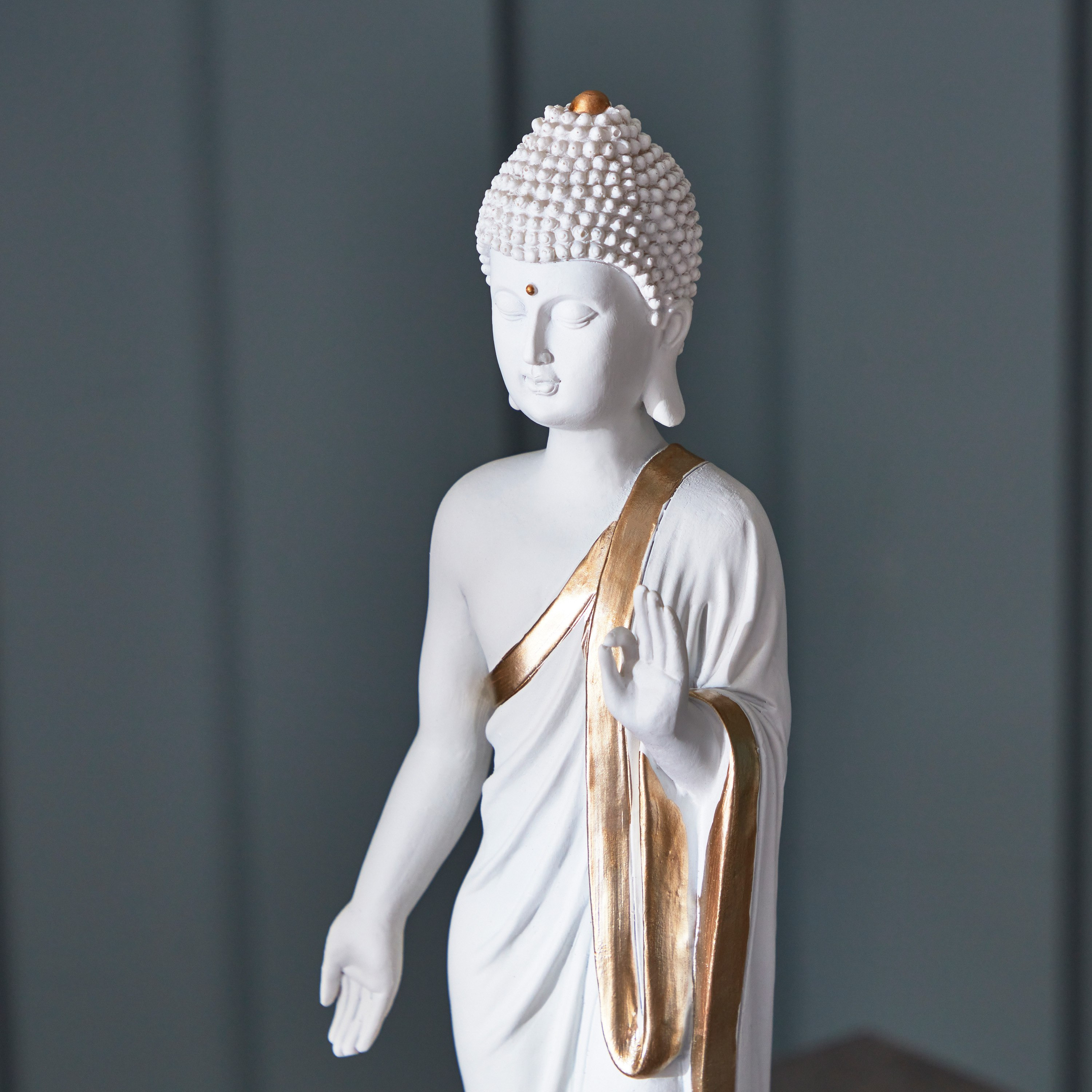 تمثال بوذا بوليريسين من هولي - 12.5×10×40 سم-hbxhomeware-homedecor-figurinesandornaments-image-5