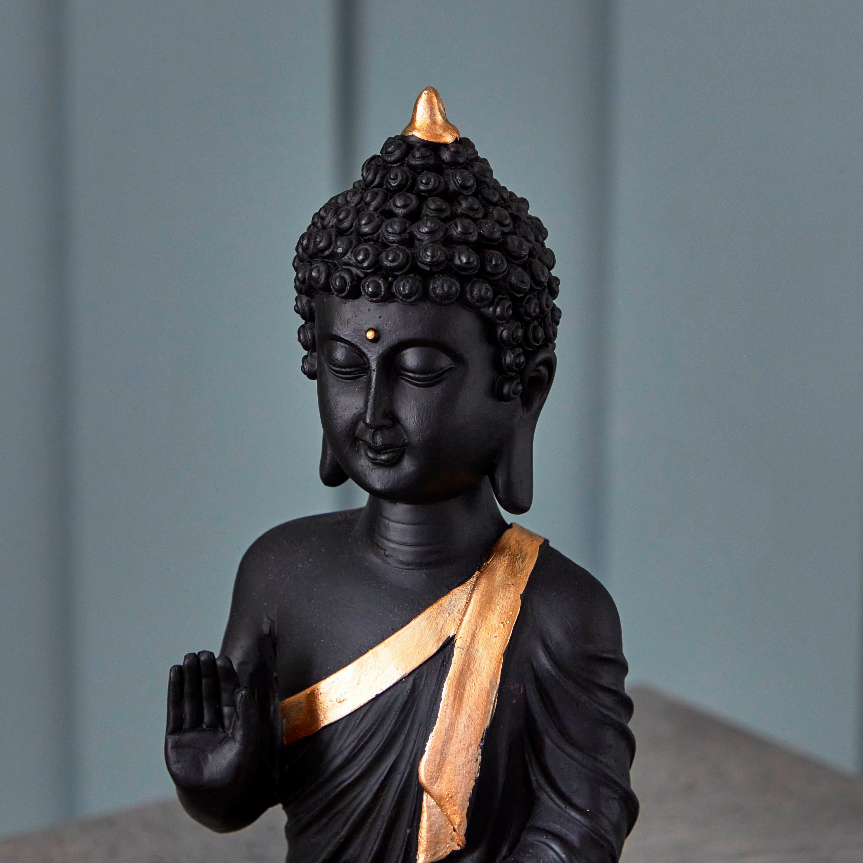 Holly Polyresin Buddha with Tealight Holder - 17x11.5x27 cm-hbxbedroom-homefragrance-candleholders-image-5