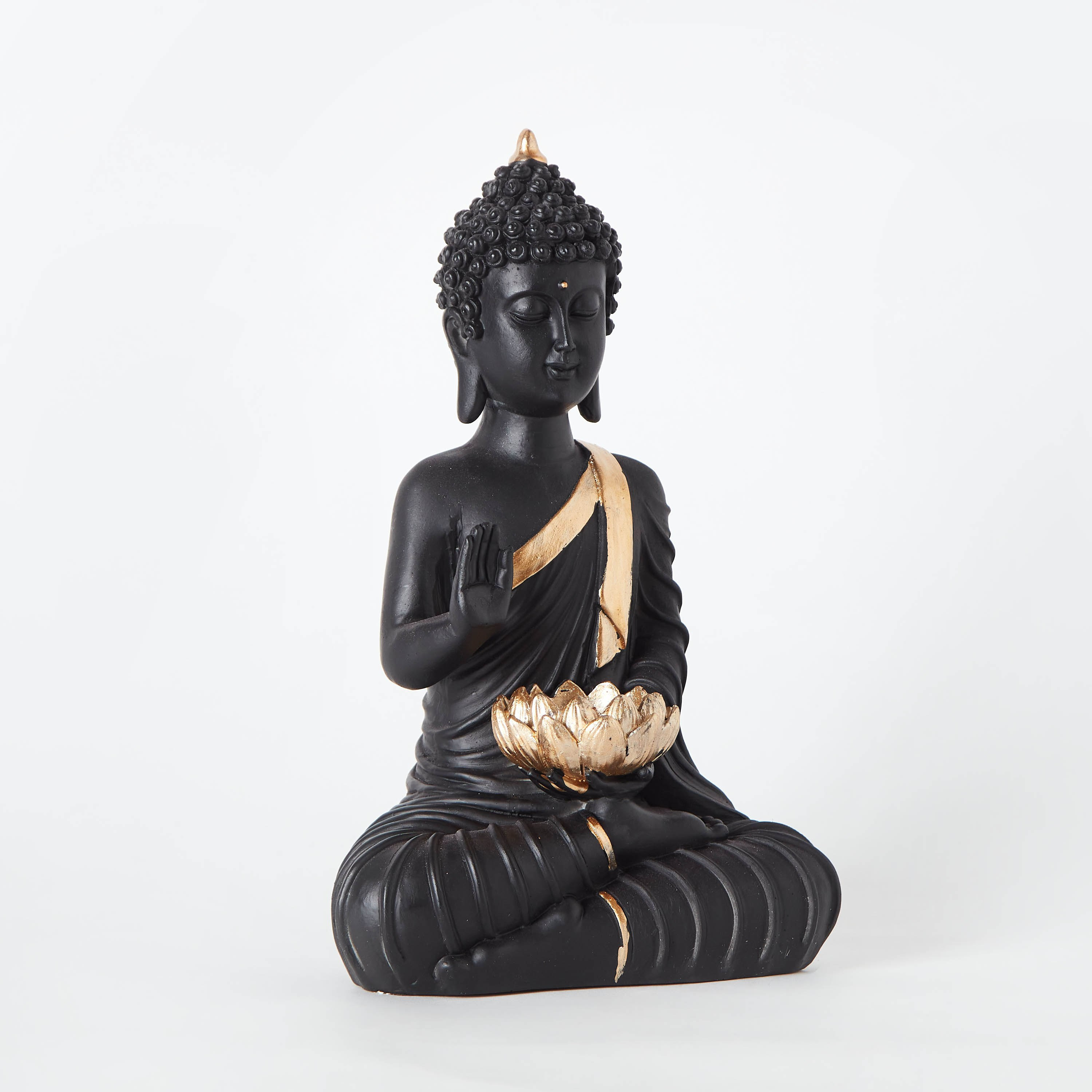 Holly Polyresin Buddha with Tealight Holder - 17x11.5x27 cm-hbxbedroom-homefragrance-candleholders-image-7