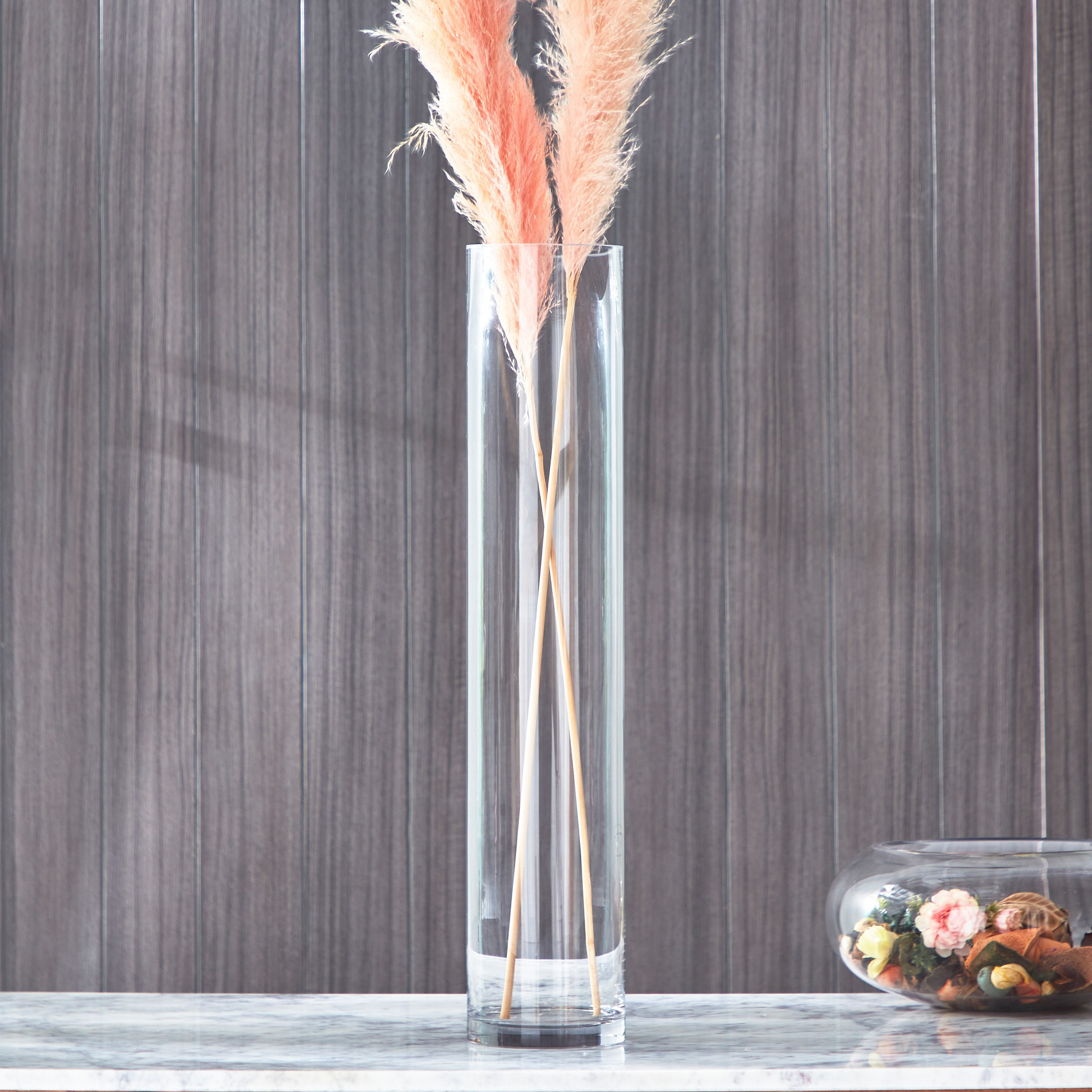 مزهرية أسطوانية زجاج من أتلانتا - 12x12x60 سم-hbxbedroom-decorandaccessories-vases-image-1