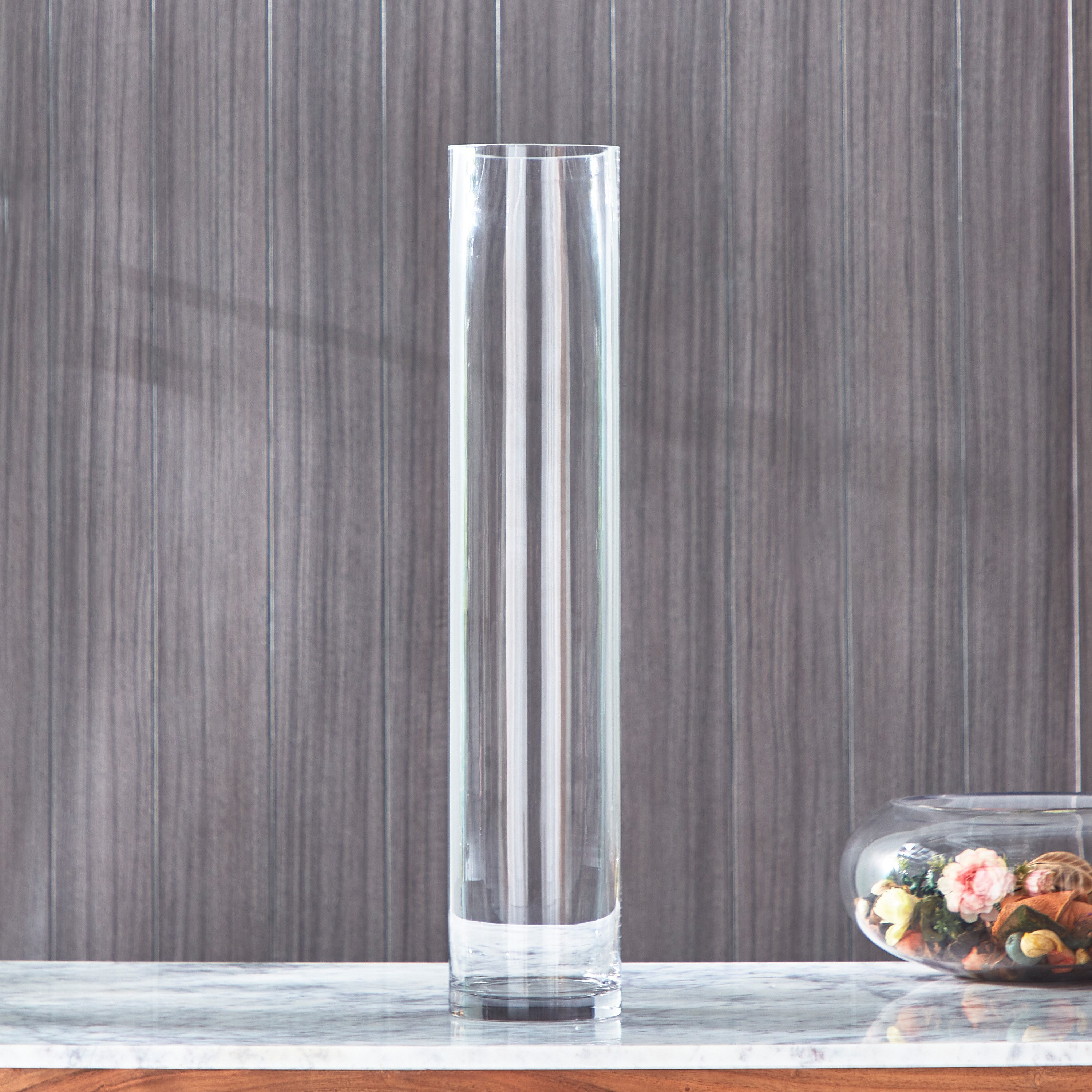 مزهرية أسطوانية زجاج من أتلانتا - 12x12x60 سم-hbxbedroom-decorandaccessories-vases-image-2