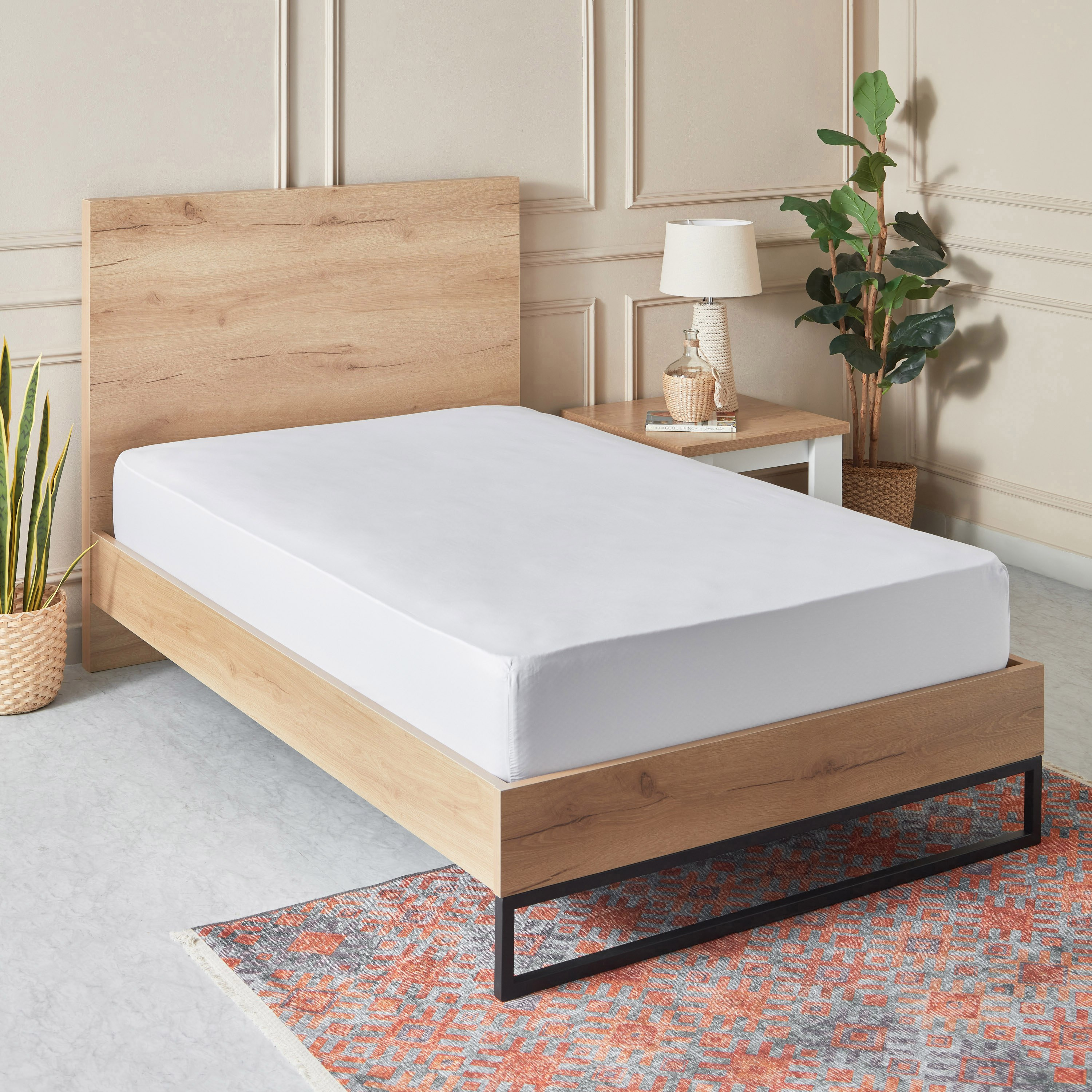 شرشف مطاطي توين من قطن الخيزران من إيكوبليس - 120x200+33 سم-hbxhomeware-hbxbedroom-image-1