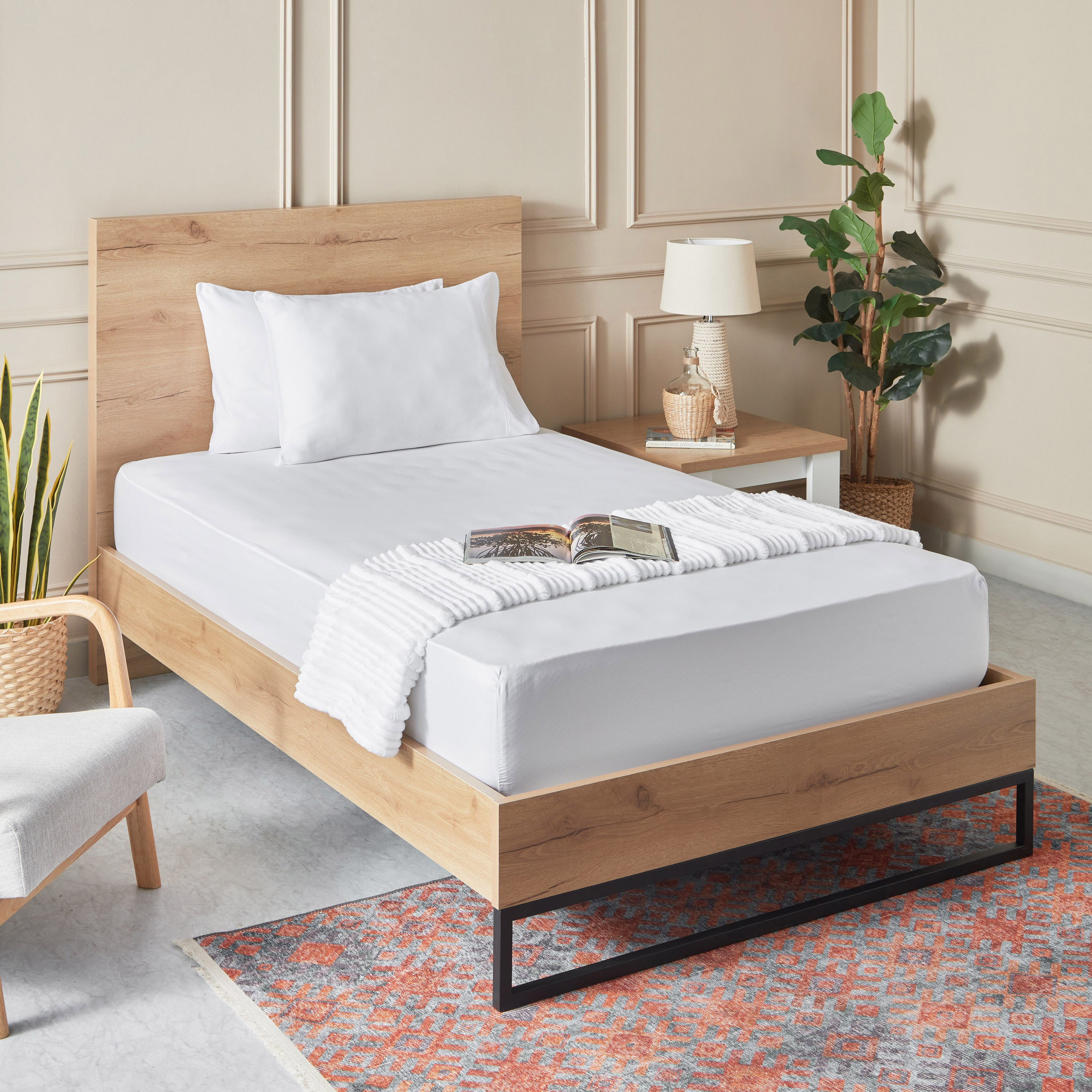 شرشف مطاطي توين من قطن الخيزران من إيكوبليس - 120x200+33 سم-hbxhomeware-hbxbedroom-image-7