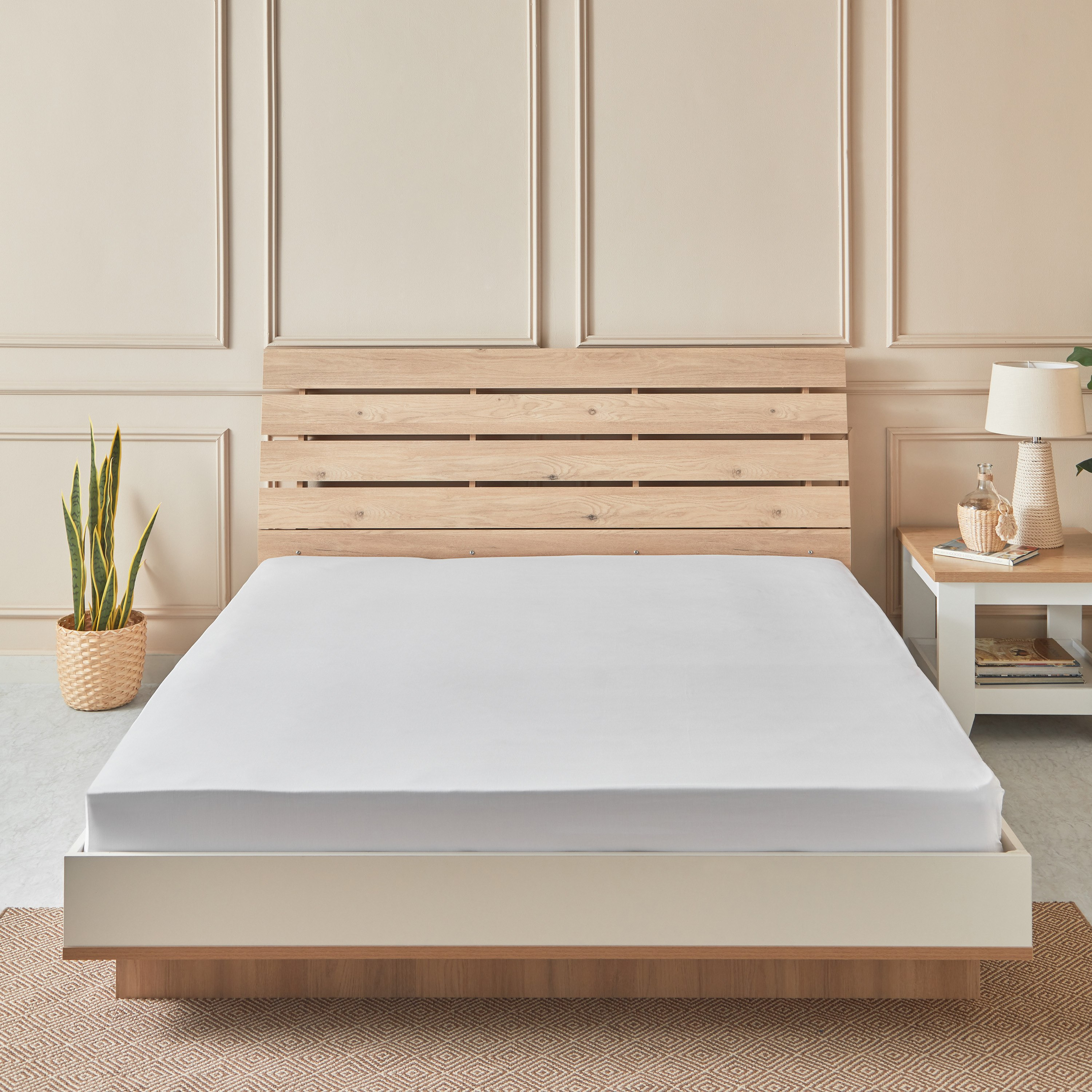 شرشف مطاطي كينج قطن الخيزران من إيكوبليس - 180x200+33 سم-hbxhomeware-hbxbedroom-image-2