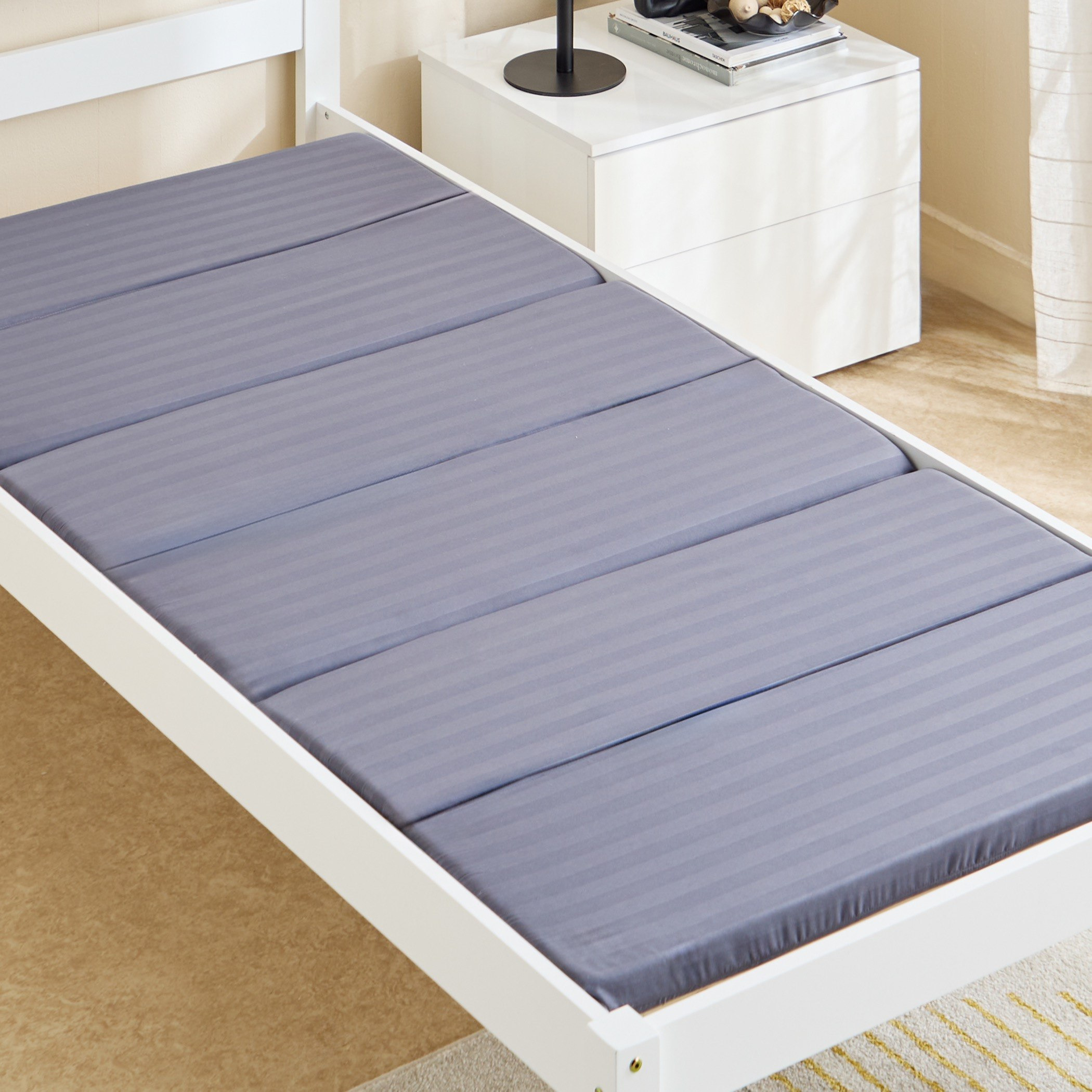 SleepEase iFlex Trifold Foldable Travel Foam Single Mattress with Pillowcase - 90x180x3 cm-hbxfurniture-bedroom-mattresses-single-image-4