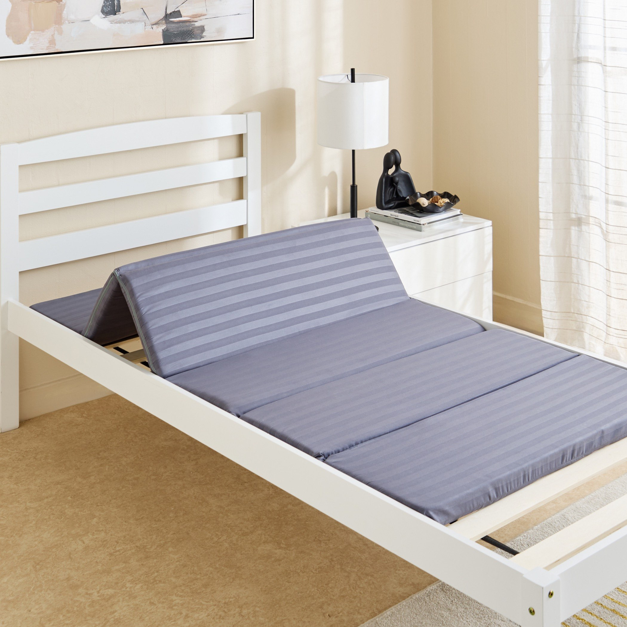 SleepEase iFlex Trifold Foldable Travel Foam Single Mattress with Pillowcase - 90x180x3 cm-hbxfurniture-bedroom-mattresses-single-image-8