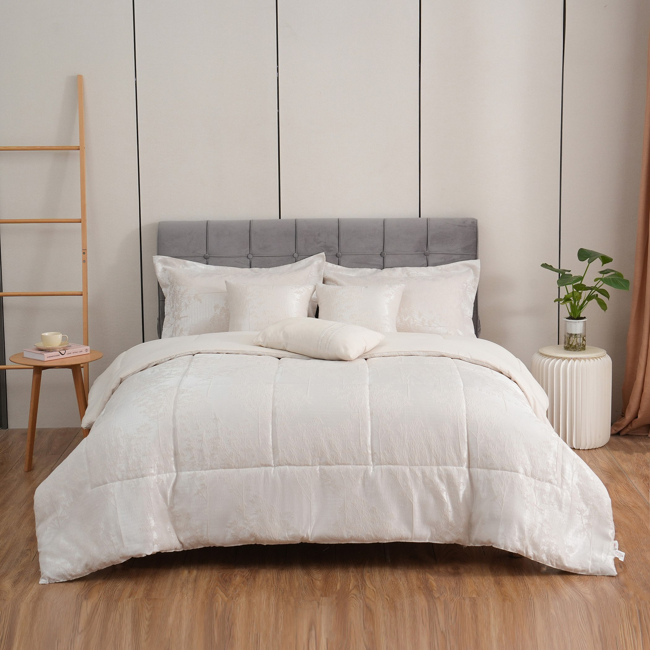 طقم لحاف كينج جاكارد 7 قطع من ليف - 220x240 سم-hbxhomeware-bedding-bedinabag-image-2