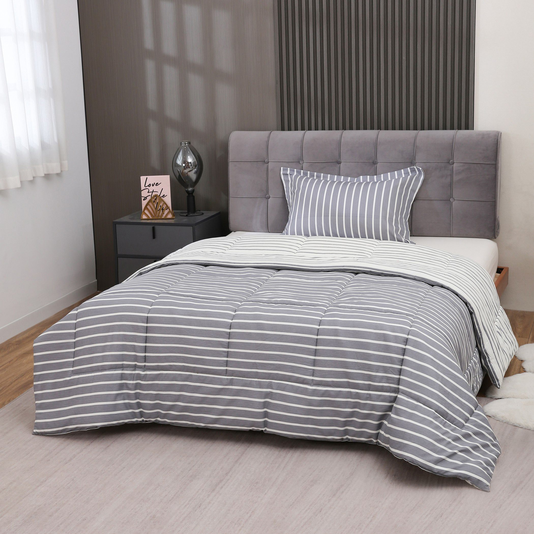 طقم لحاف توين قطن بطبعات قطعتين من فيرونا سوبي - 160x220 سم-hbxhomeware-hbxdecorandfurnishings-image-1