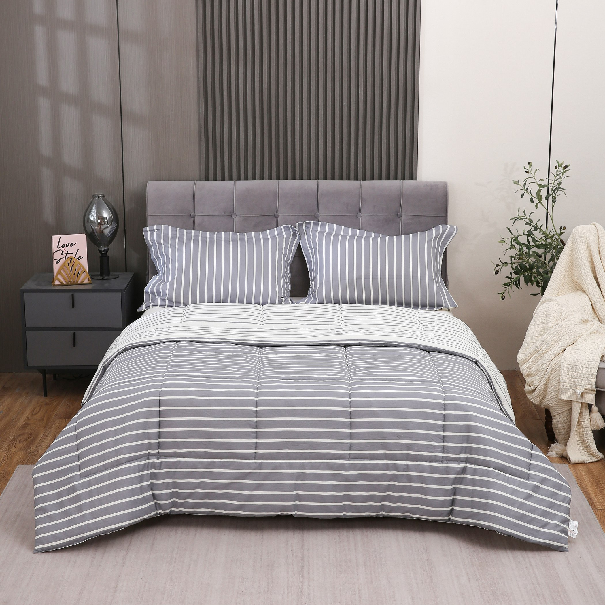 طقم لحاف كينج قطن بطبعات 3 قطع من فيرونا سوبي - 220x240 سم-hbxhomeware-hbxdecorandfurnishings-image-2