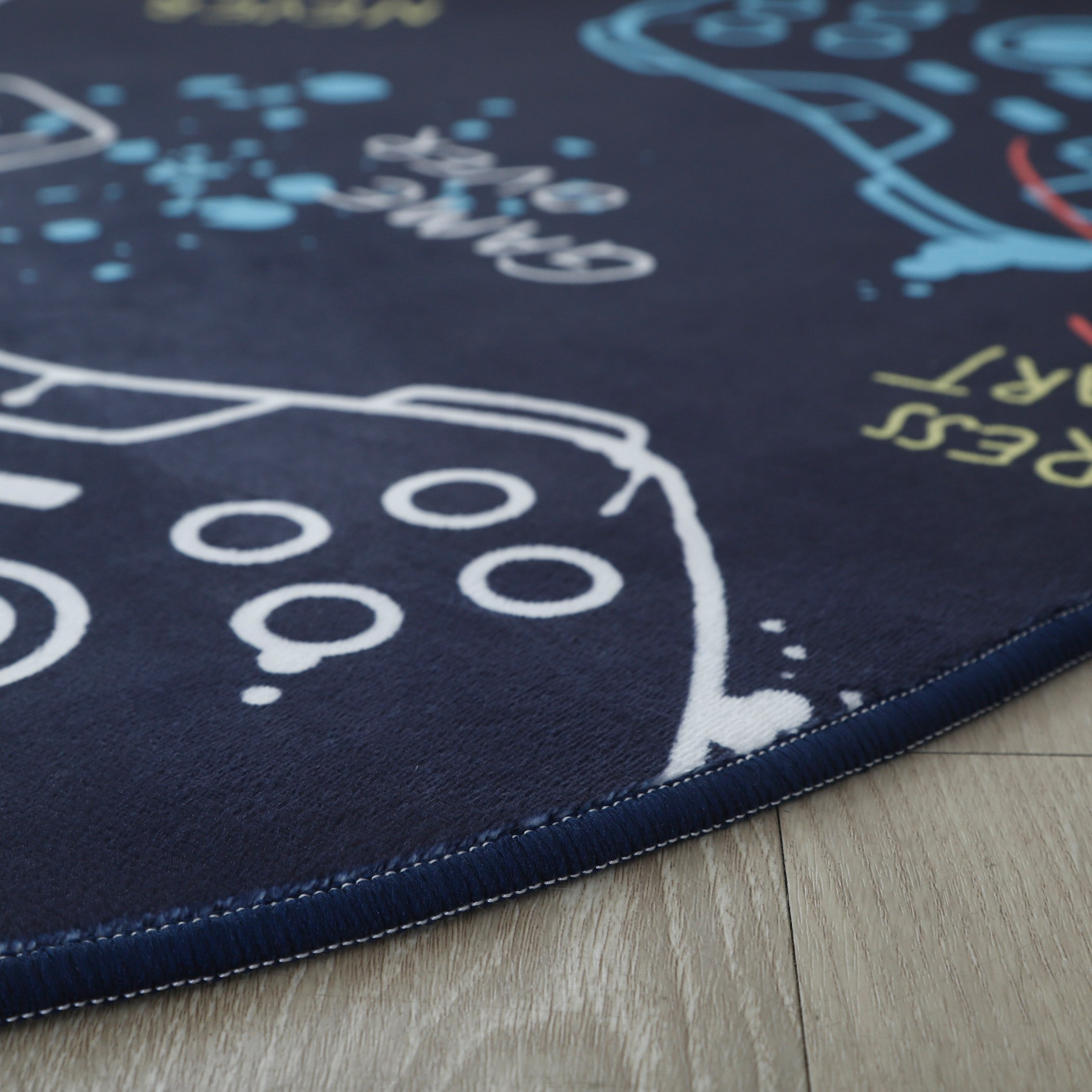 سجادة فلانيل مستديرة بطبعات من جيمينج - 100 سم-hbxhomeware-hbxkidsandyouth-image-2