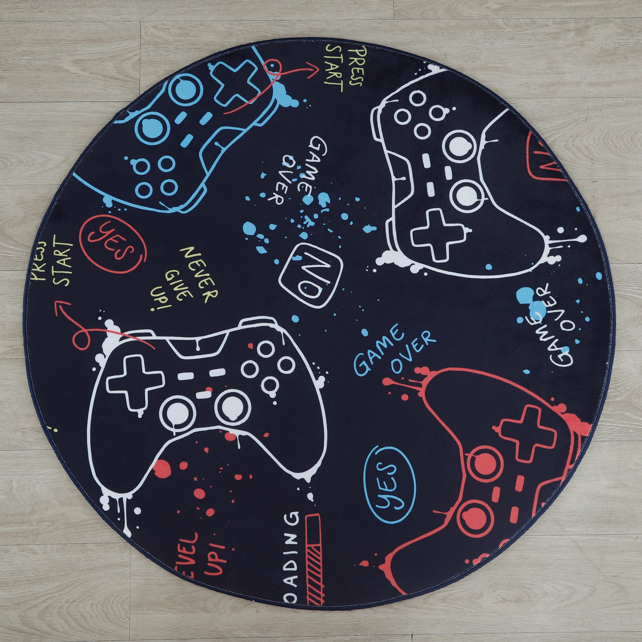 سجادة فلانيل مستديرة بطبعات من جيمينج - 100 سم-hbxhomeware-hbxkidsandyouth-image-5