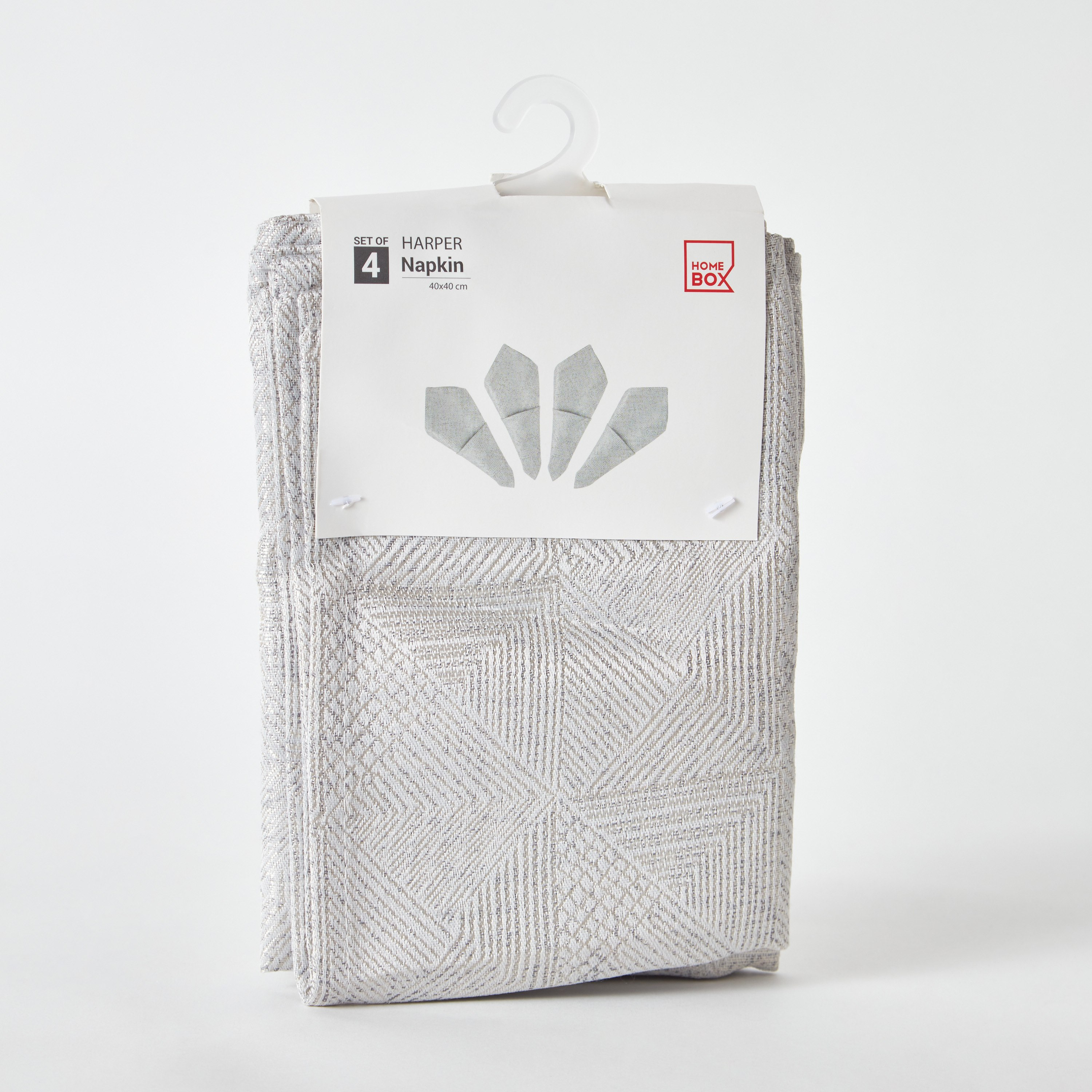 Harper Bia 4-Piece Jacquard Napkin Set - 40x40 cm-hbxdecorandfurnishings-homefurnishings-tablelinens-image-5