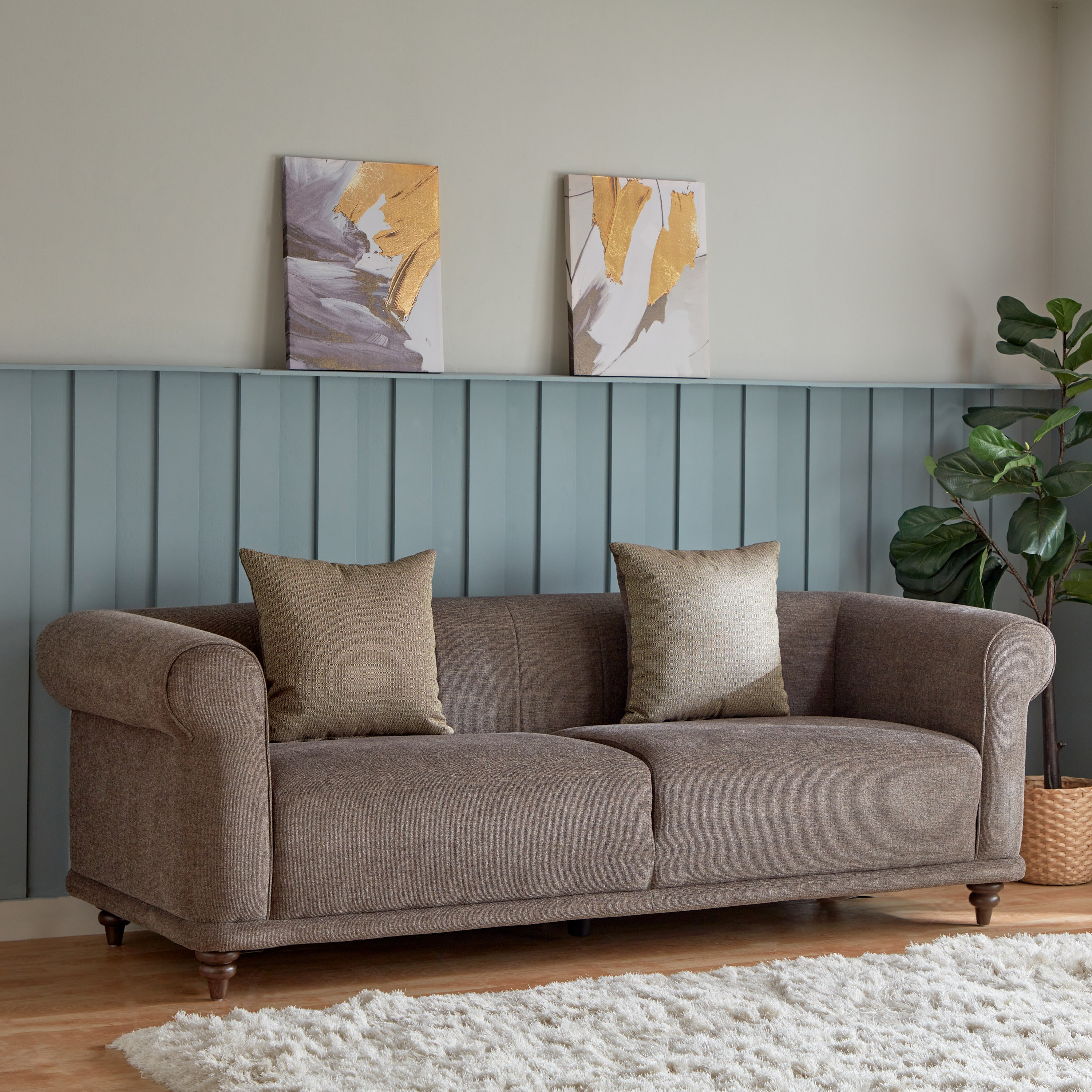 Oshawa 3-Seater Fabric Sofa with 2 Cushions-hbxlivingroom-sofasandarmchairs-sofas-image-2