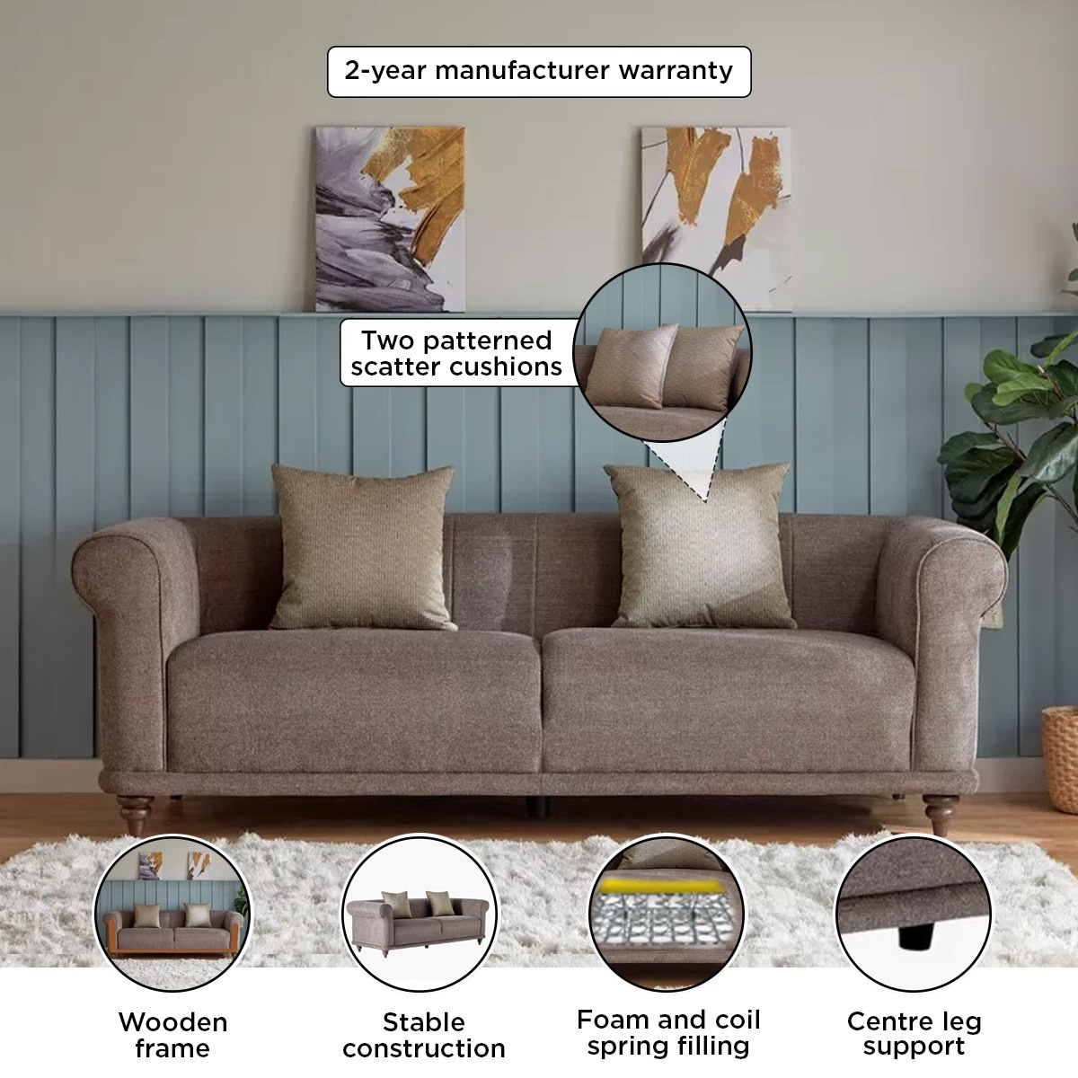 Oshawa 3-Seater Fabric Sofa with 2 Cushions-hbxlivingroom-sofasandarmchairs-sofas-image-7