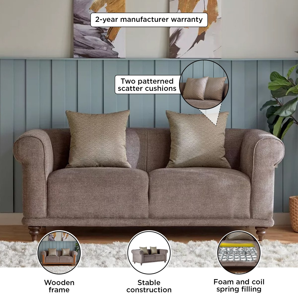 Oshawa 2-Seater Fabric Sofa with 2 Cushions-hbxlivingroom-sofasandarmchairs-sofas-image-4