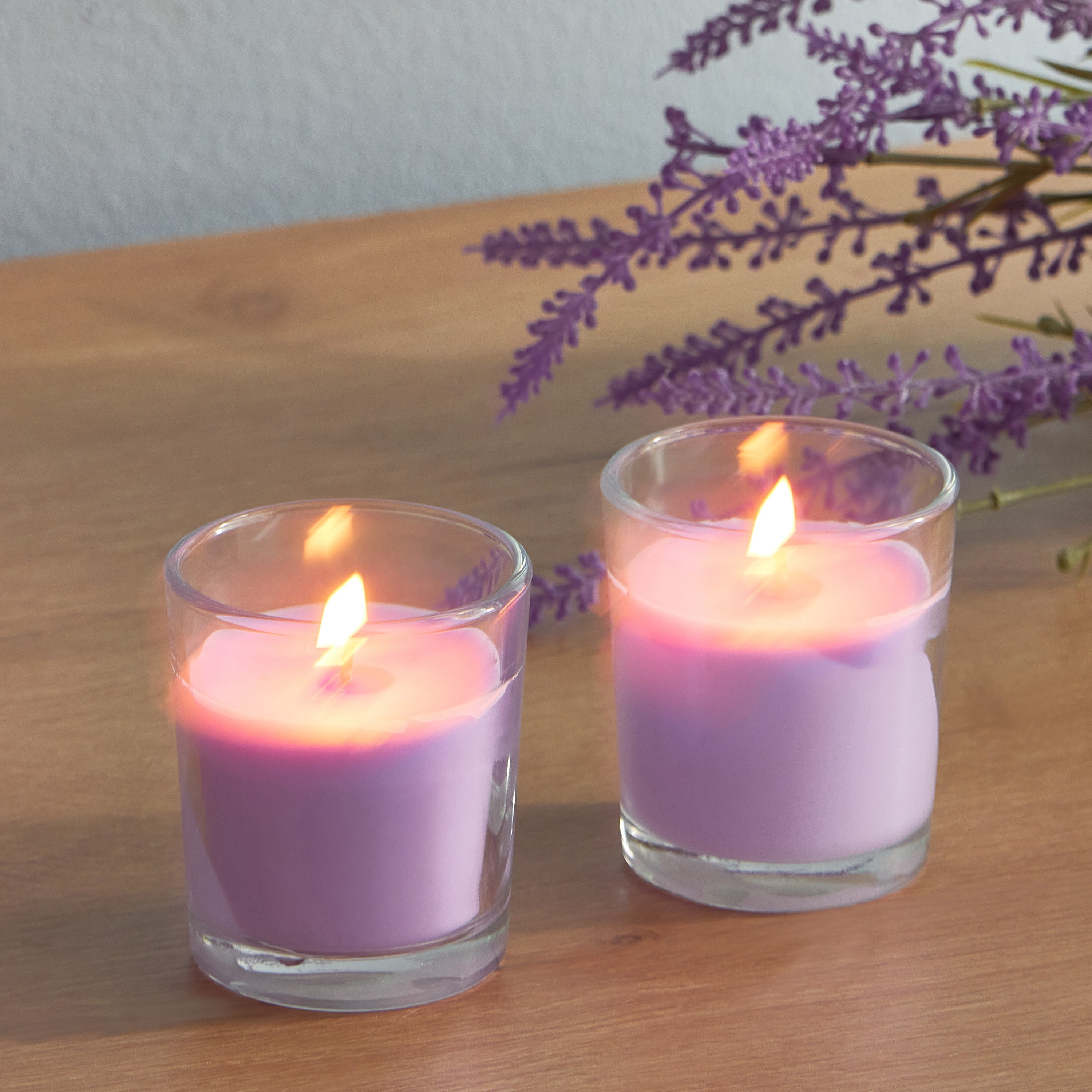 جرات شمع زجاج برائحة اللافندر قطعتين من فيلا - 57 جرام-hbxlivingroom-decorandaccessories-candles-image-2