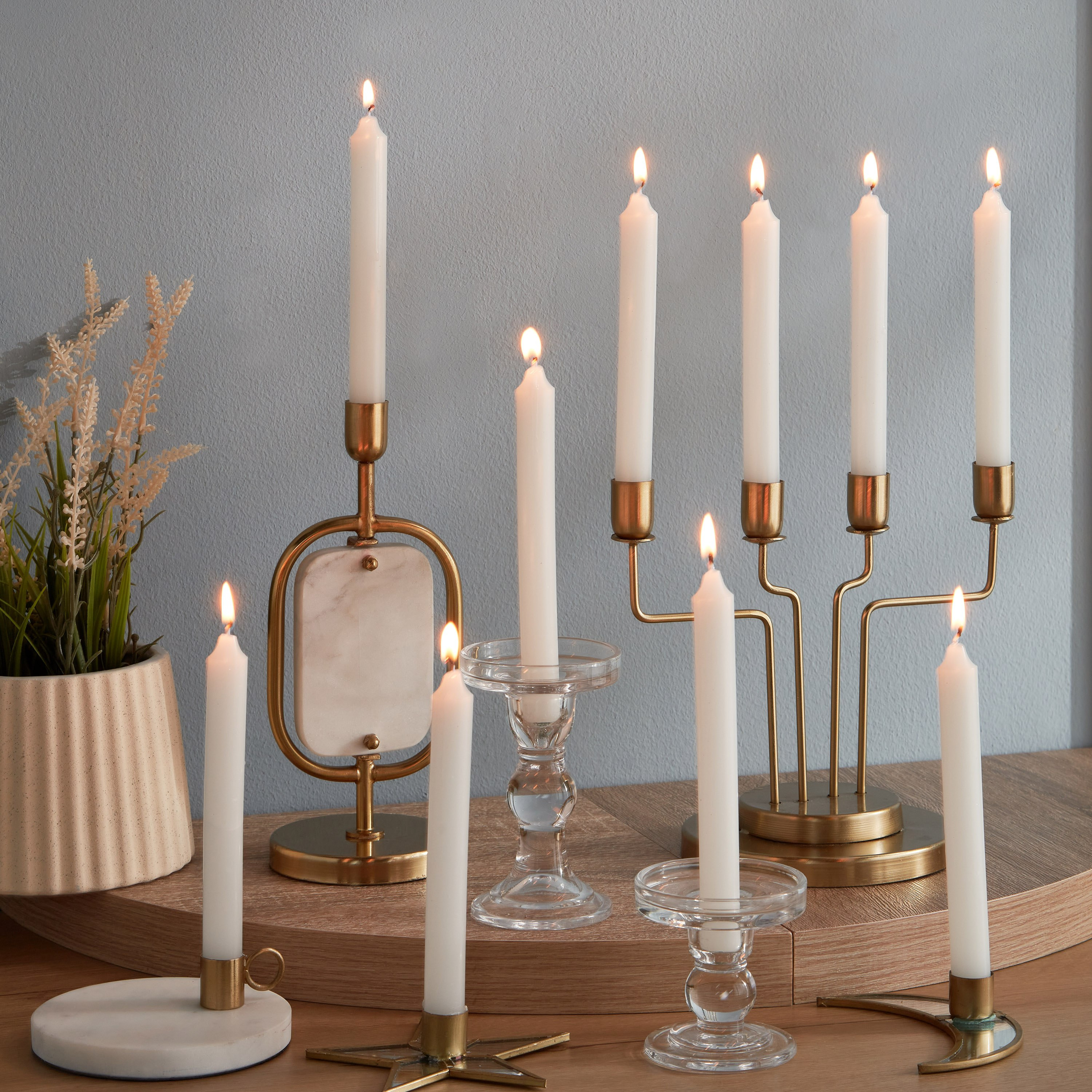 مجموعة شموع رفيعة من فيلا 10 قطع - 50 جم-hbxlivingroom-decorandaccessories-candles-image-2
