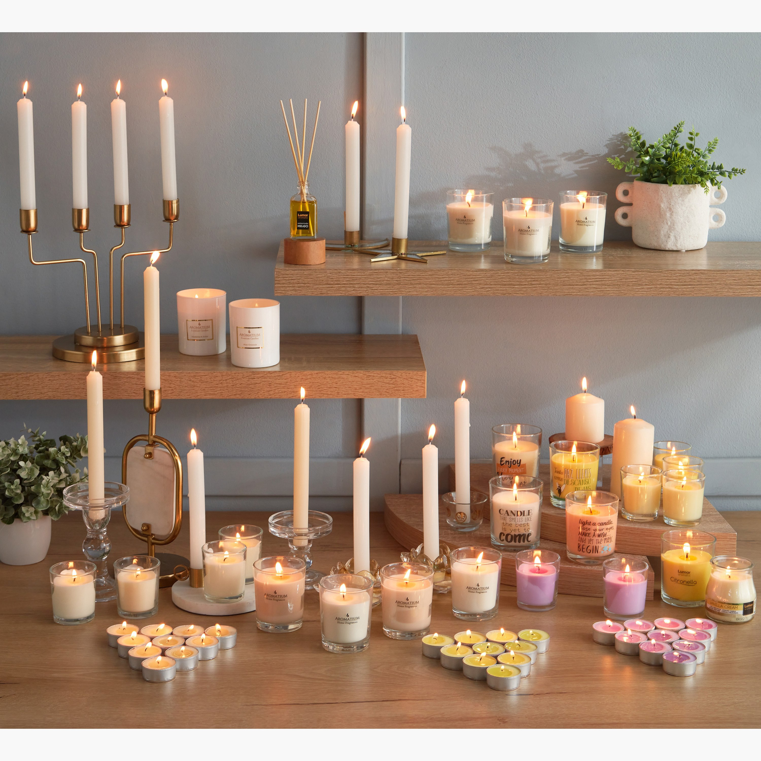 مجموعة شموع صغيرة 10 قطع برائحة الفانيلا من فيلا - 120 جرام-hbxlivingroom-decorandaccessories-candles-image-4