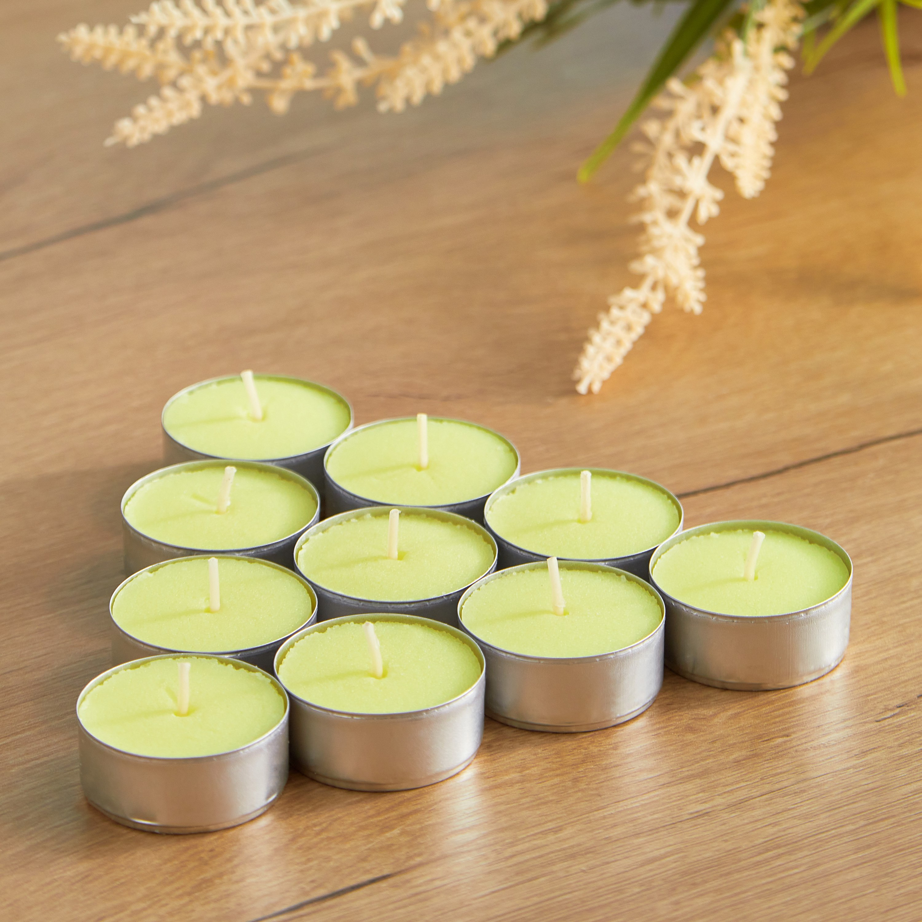 Vela 10-Piece Jasmine Tealight Candle Set - 120 gm-hbxlivingroom-decorandaccessories-candles-image-1