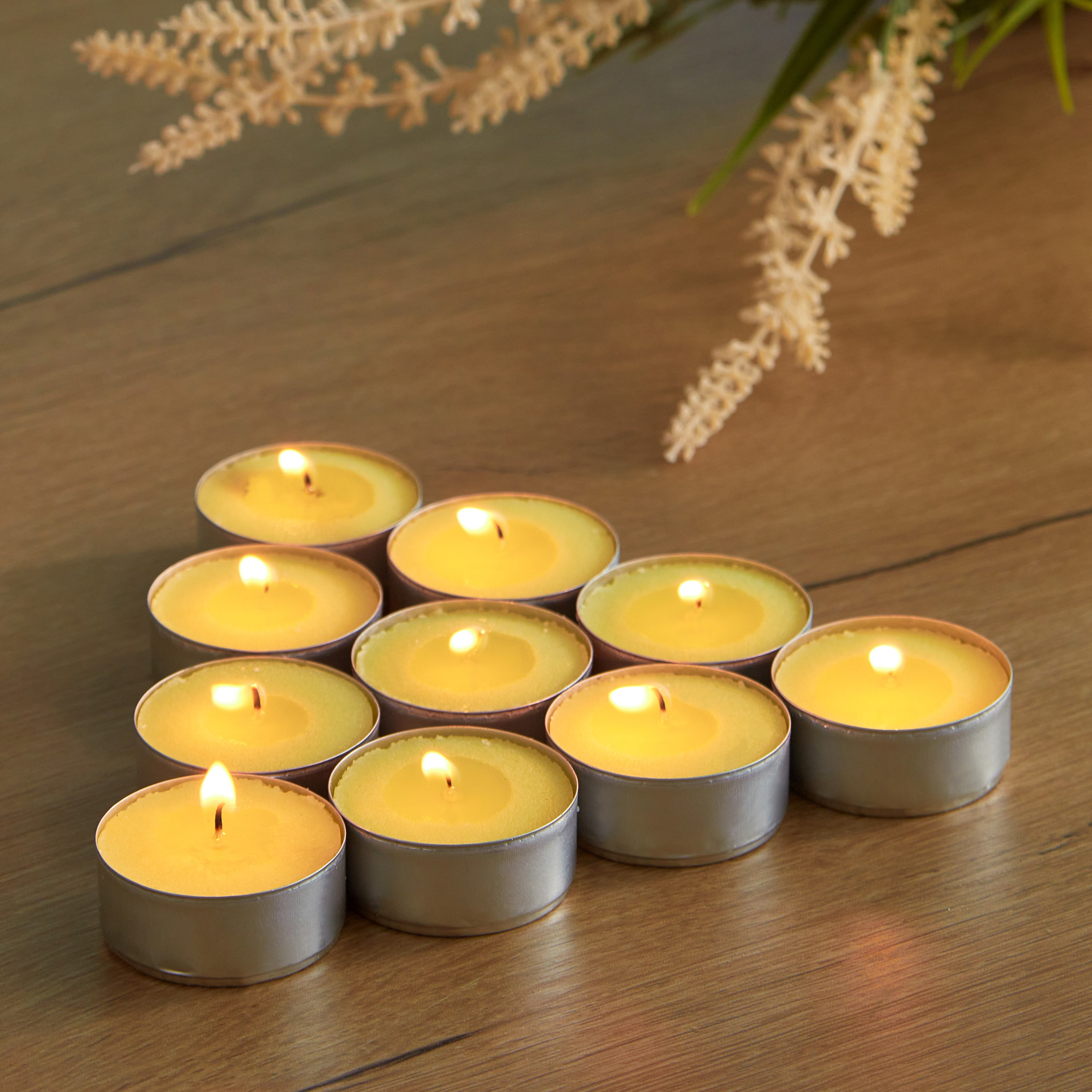 Vela 10-Piece Jasmine Tealight Candle Set - 120 gm-hbxlivingroom-decorandaccessories-candles-image-2