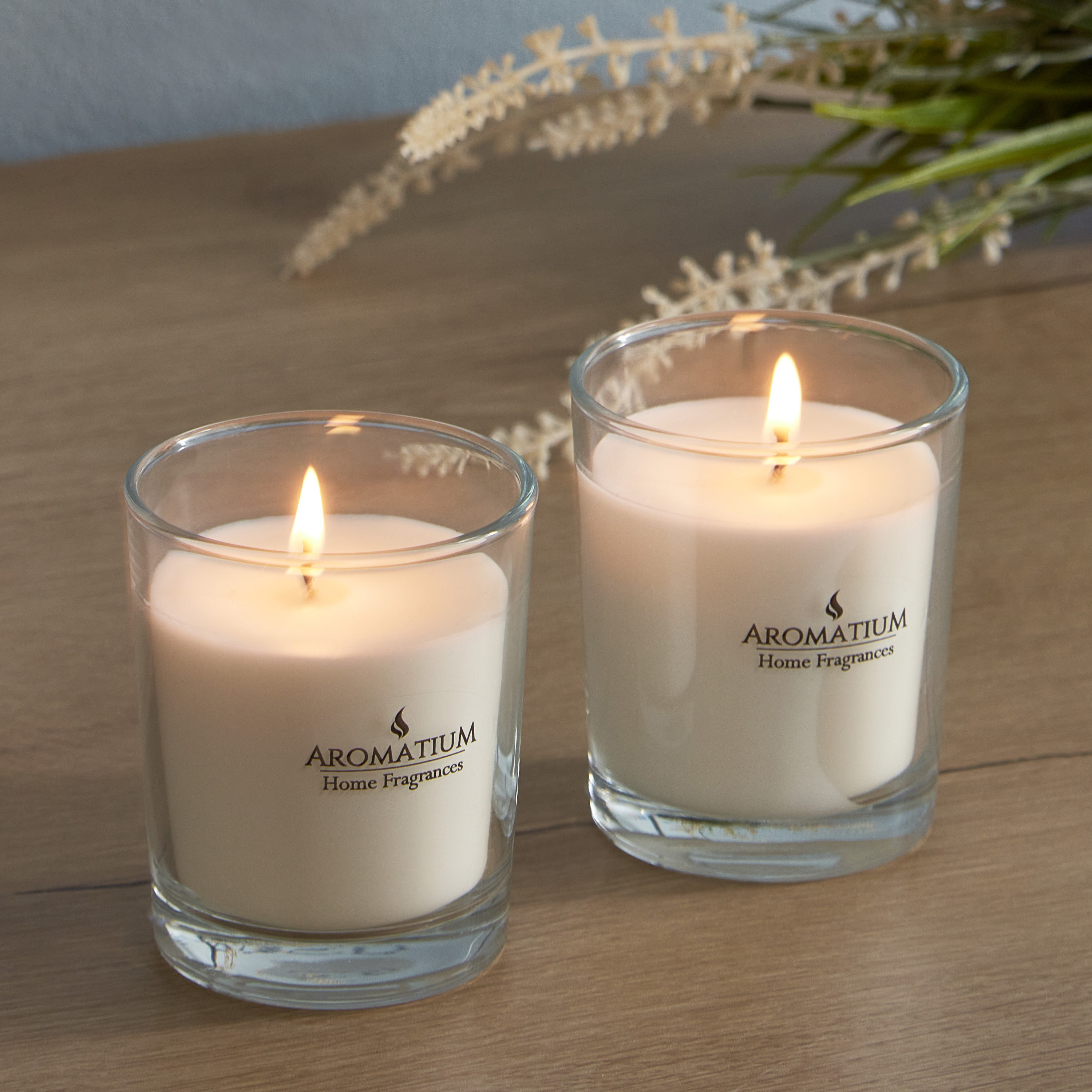 طقم جرة شمع زجاج معطّرة مضادة للروائح نيو فريش قطعتين من فيلا - 100 جرام-hbxlivingroom-decorandaccessories-candles-image-2