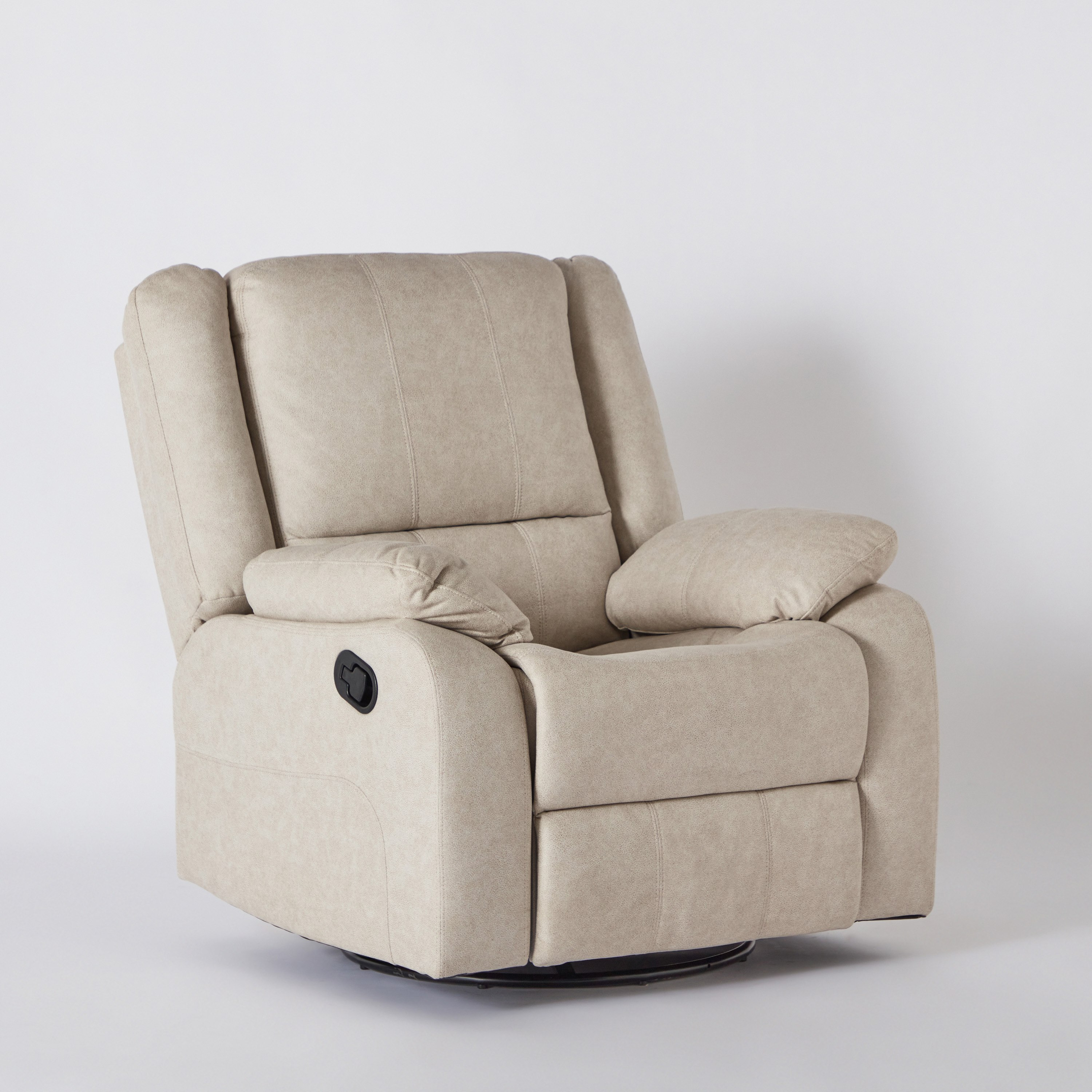 Faux leather swivel online recliner