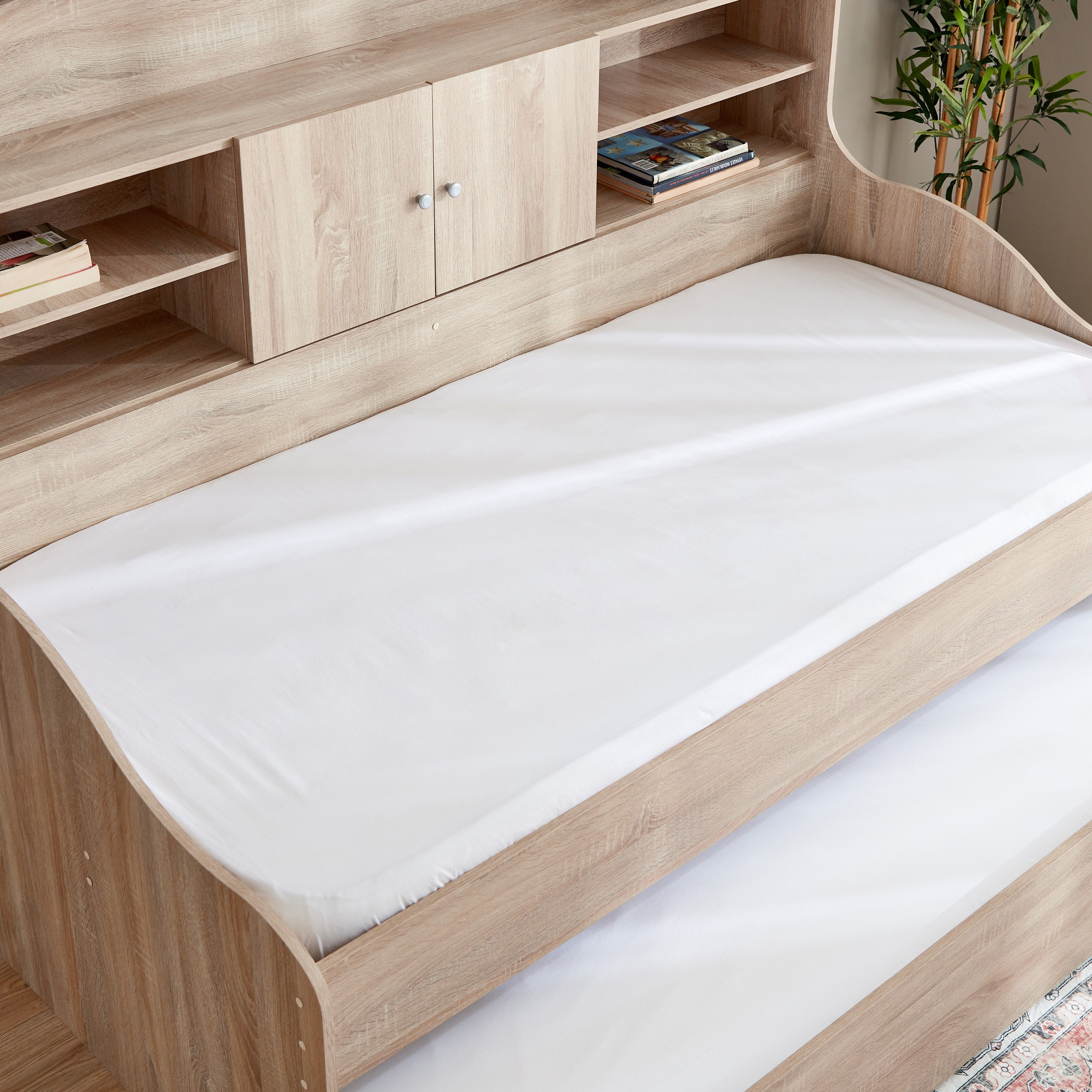 Cooper Single Cabin Bed with Pull-Out Bed - 90x190 cm-hbxbedroom-bedsandbedsets-daybeds-image-3