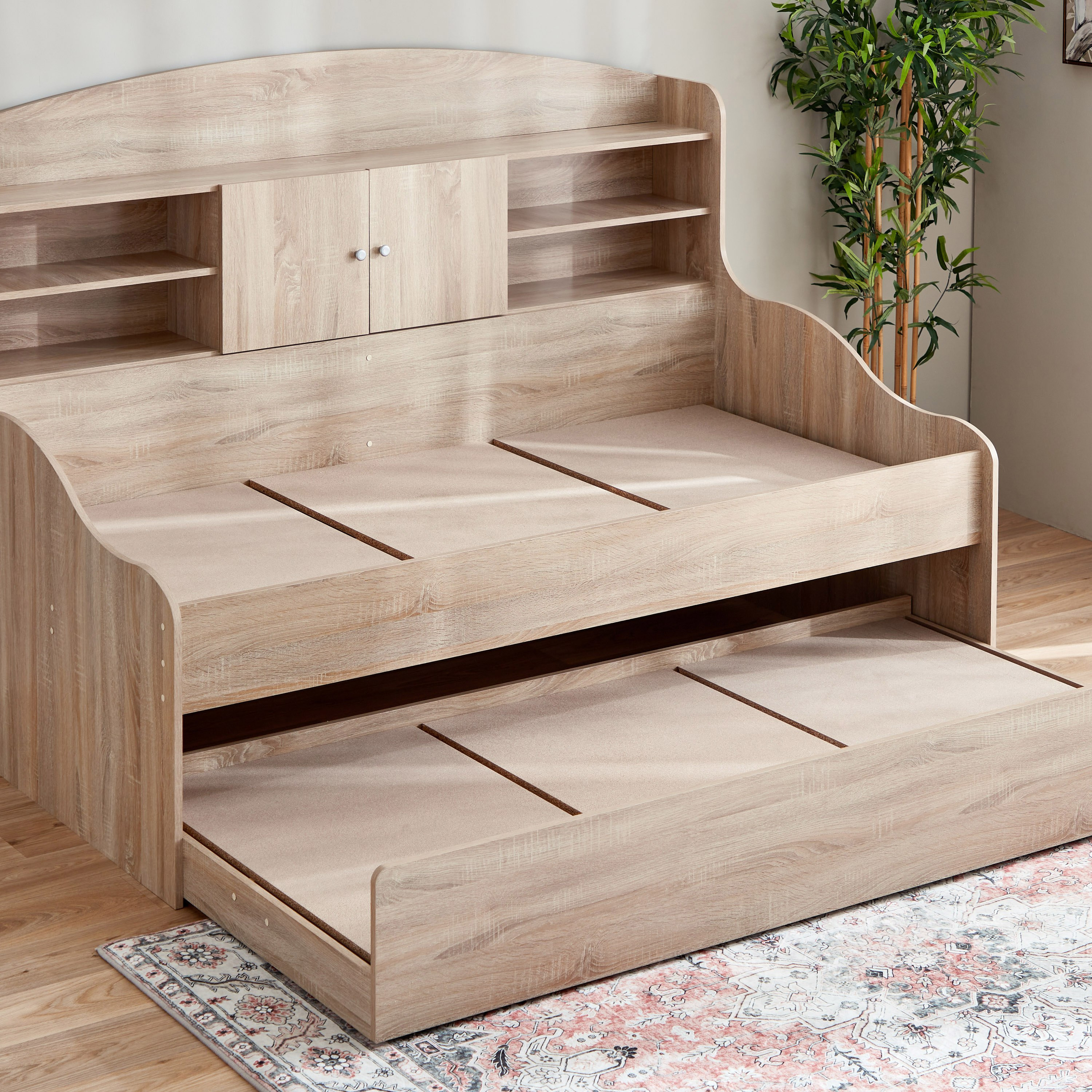 Cooper Single Cabin Bed with Pull-Out Bed - 90x190 cm-hbxbedroom-bedsandbedsets-daybeds-image-8